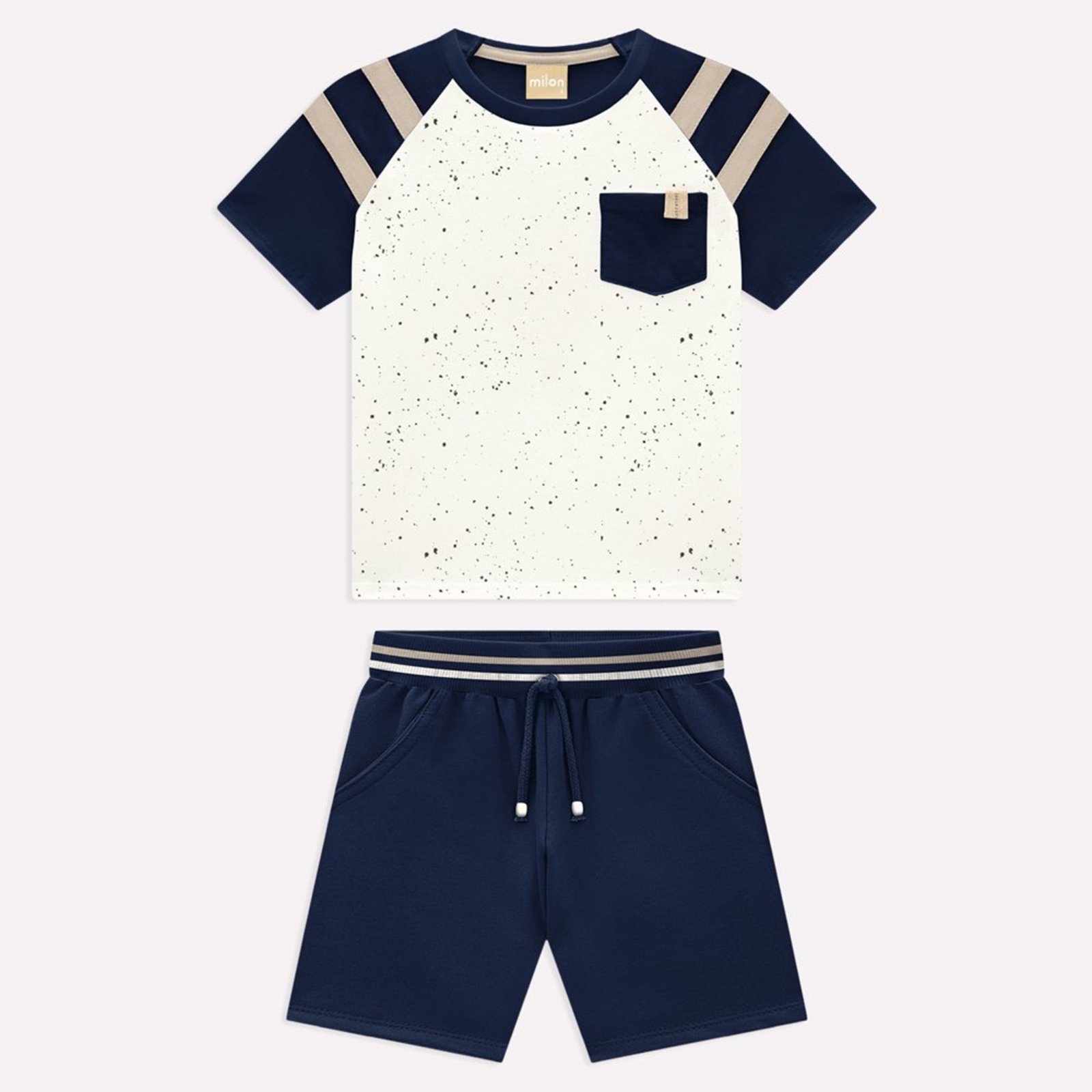 Infantil - Conjunto Menino com Manga Raglan Milon