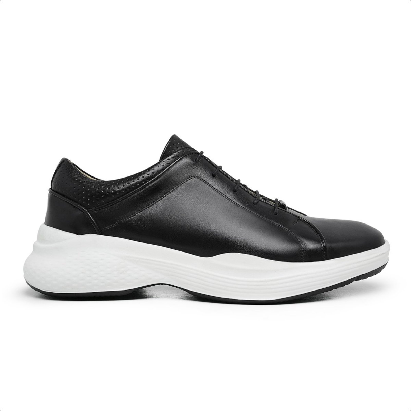 Tenis Sneaker Casual em Couro Premium Paulo Vieira cor Preto