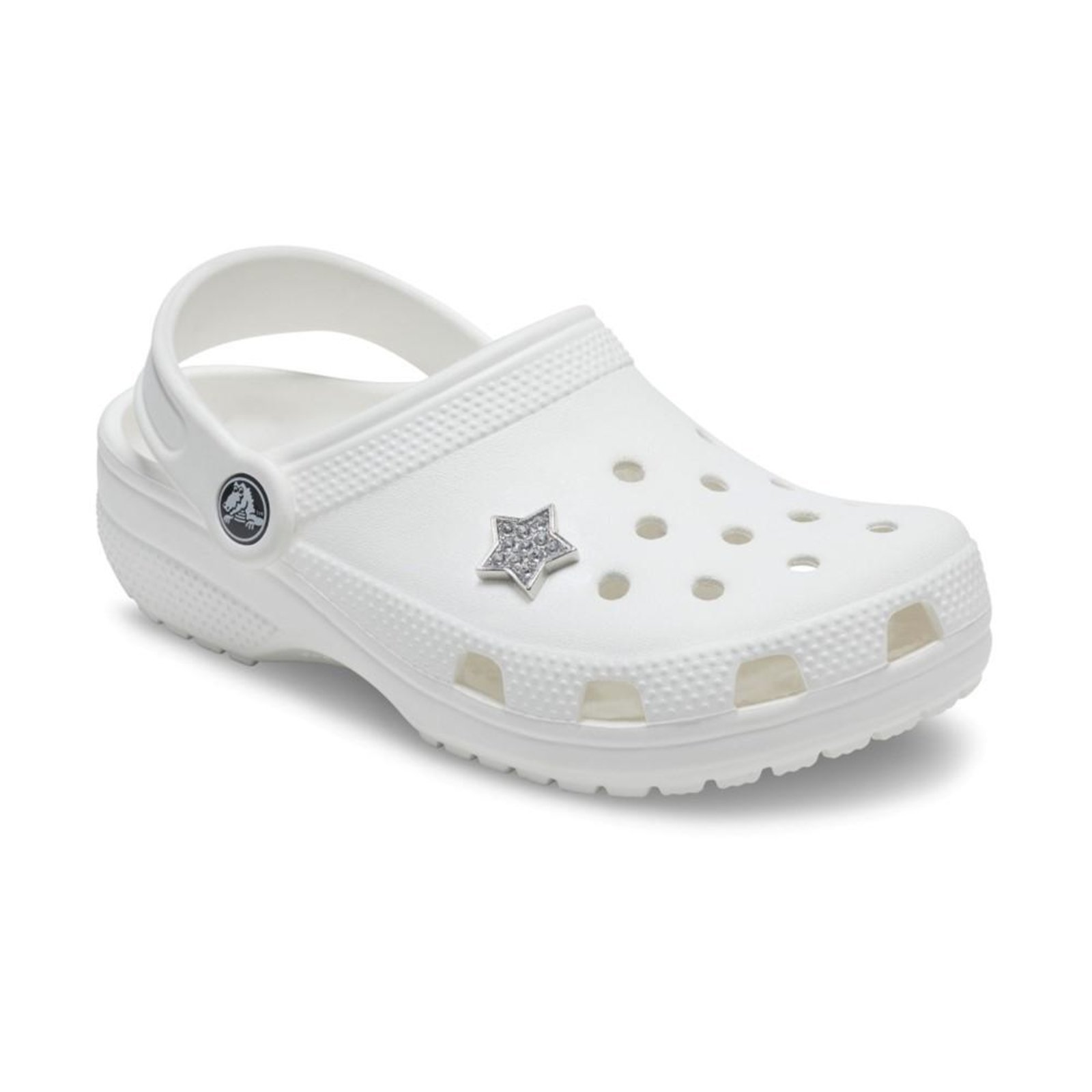 Vista 3 Infantil - Jibbitz™ estrela prata unico Crocs branco