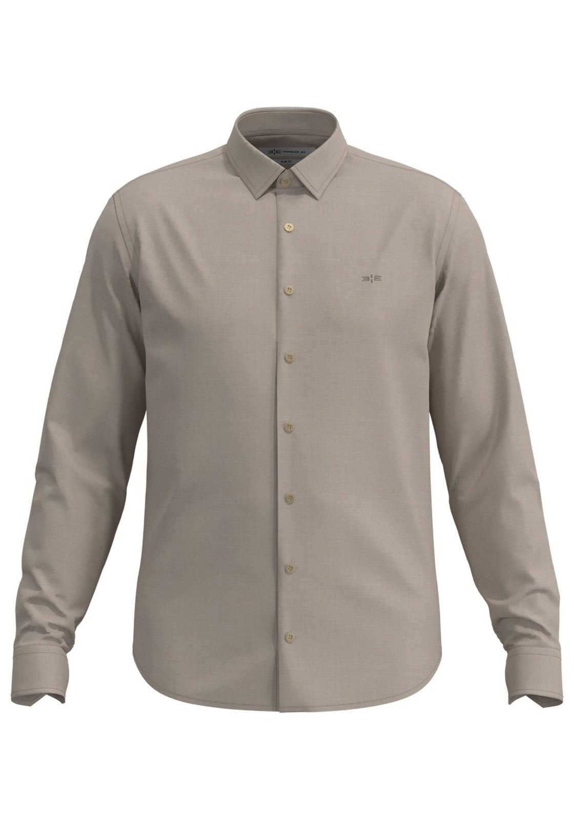Camisa Slim Fit De Mangas Longas Em Tecido Oxford