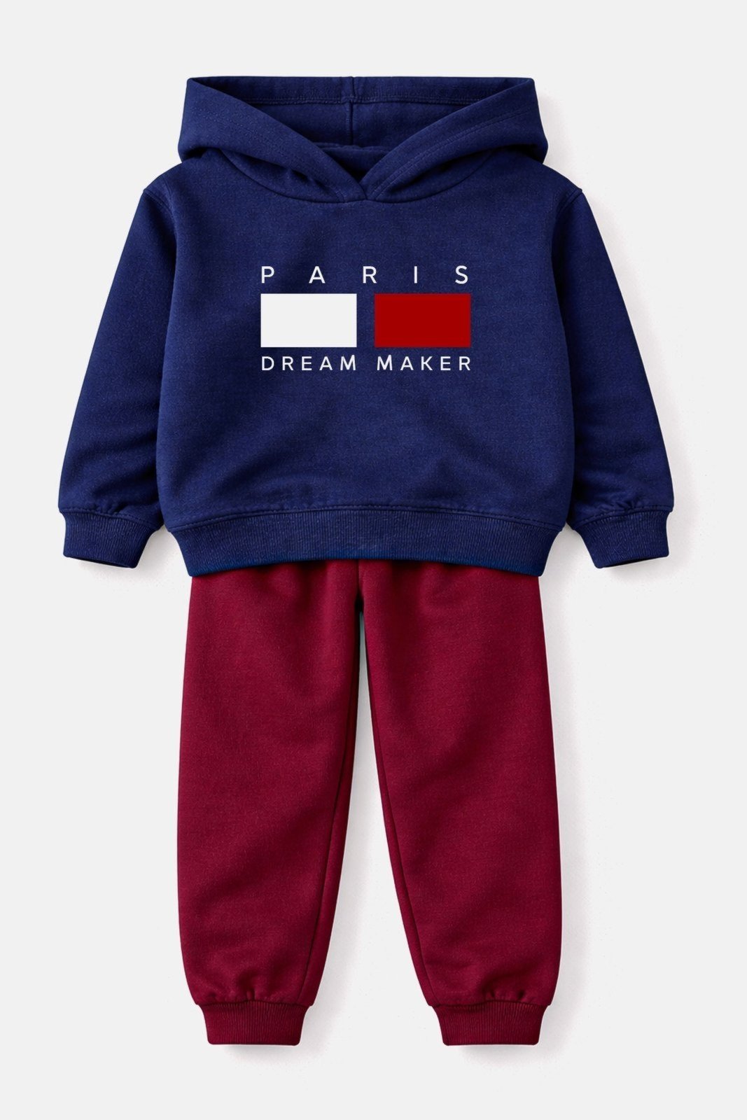 Vista 2 Infantil - Conjunto Moletom Peluciado Paris Dream Babei no Look azul marinho Babei no Look azul marinho