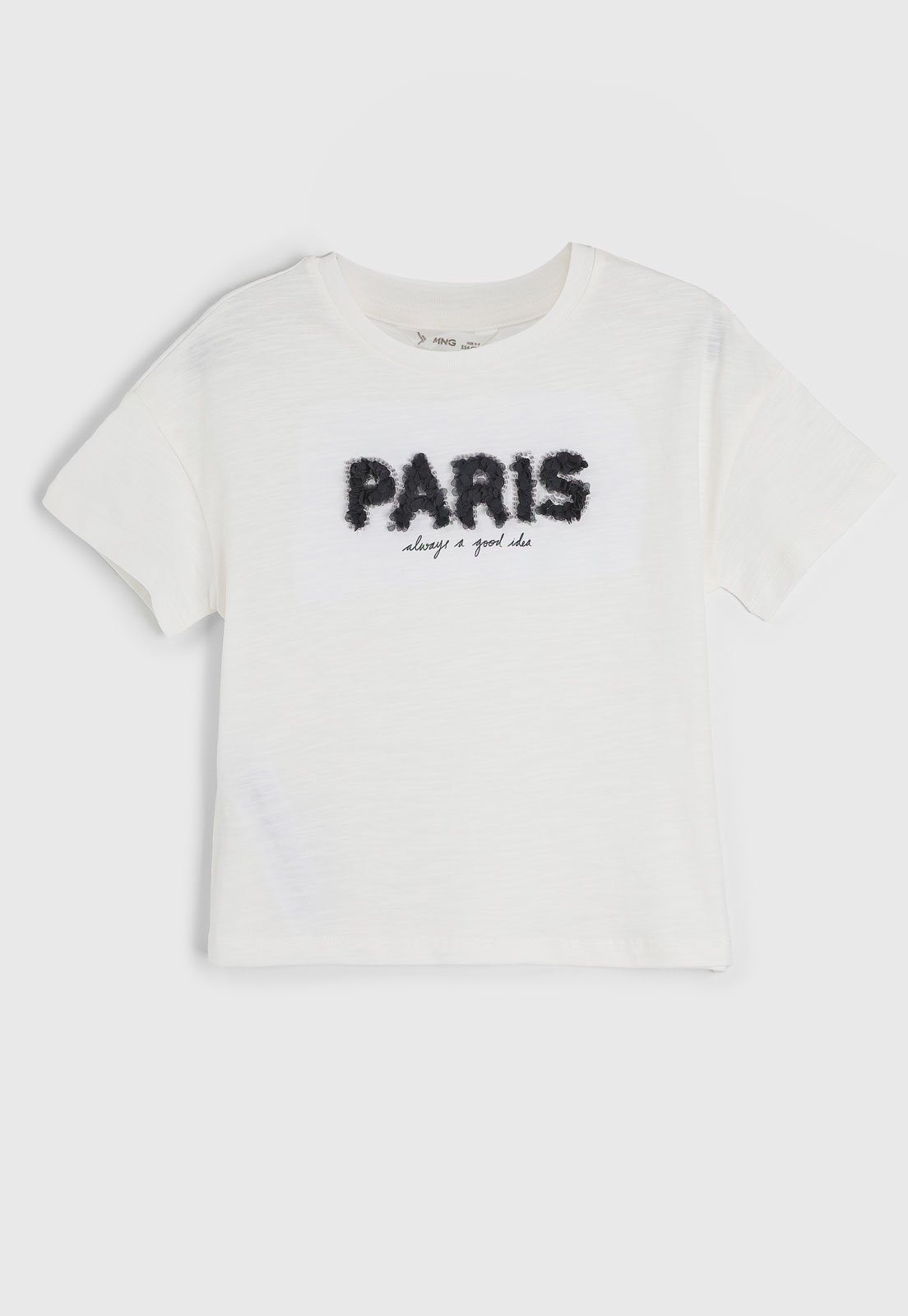Infantil – Camiseta MANGO Paris Off-White