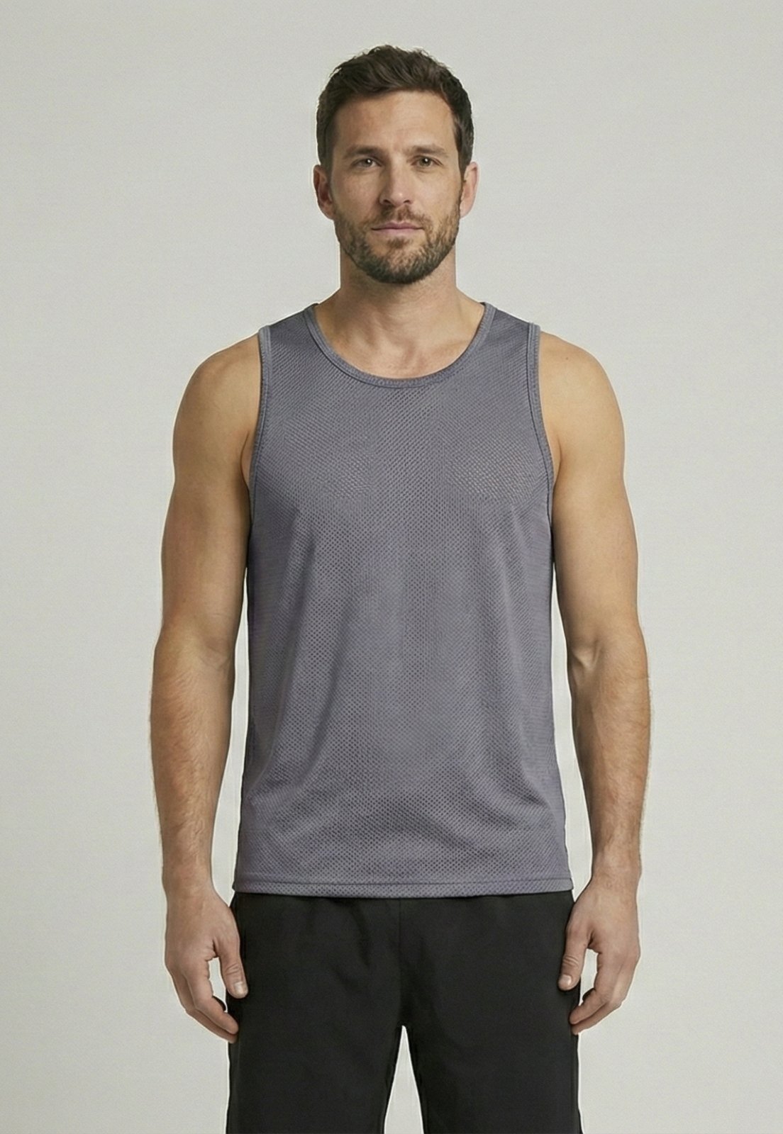 Camiseta Regata Dry Fit WLS Modas Fitness Masculina Casual Cinza