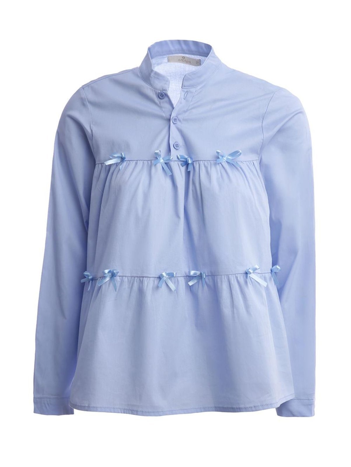 Vista 2 Camisa Gola Padre Laços Autentique Feminina CLARO azul Autentique azul