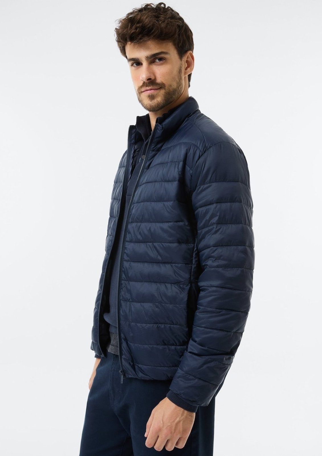 Jaqueta Masculina Puffer Matelassê Hering Azul