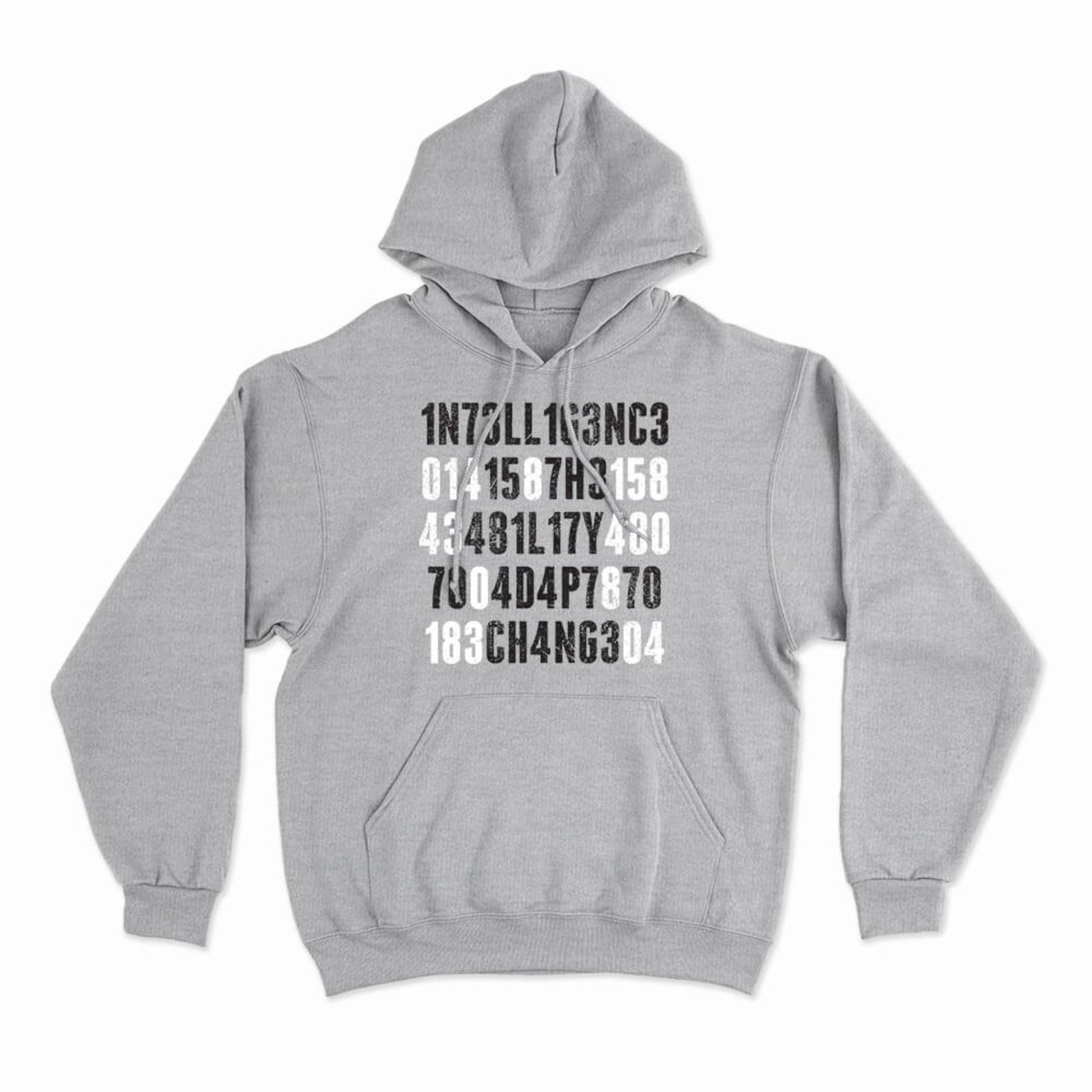 Moletom Com Capuz Adapt To Change - Mescla Cinza - Casual - Studio Geek
