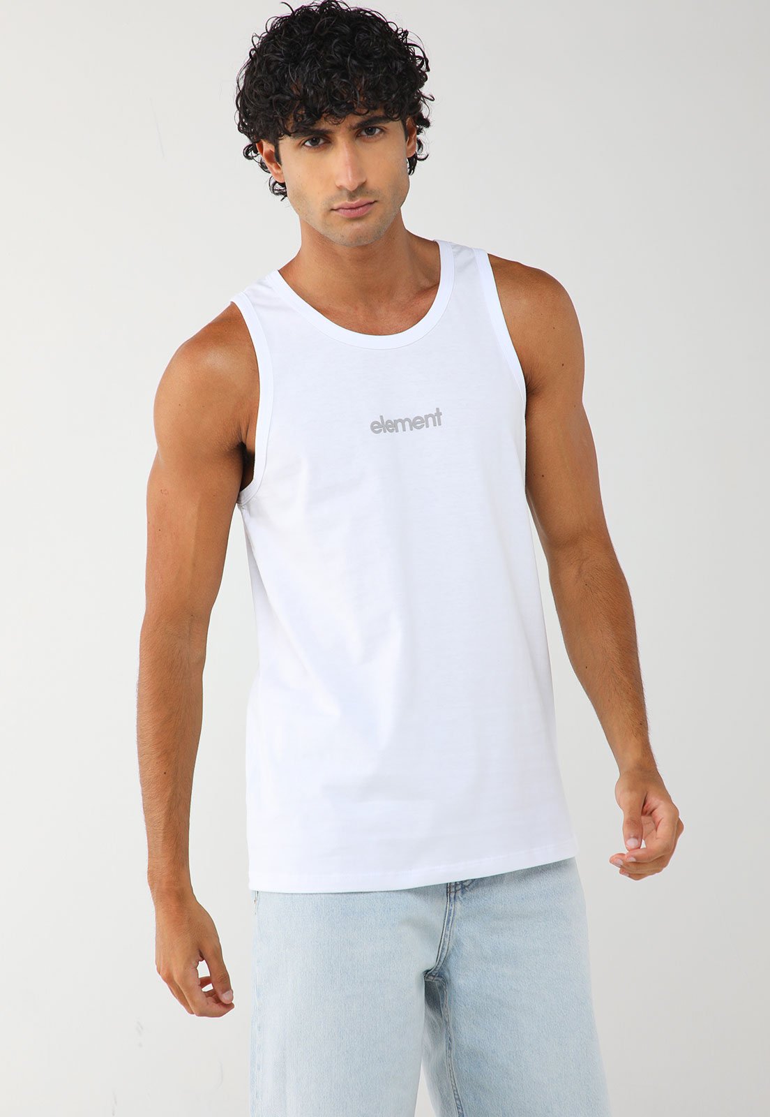 Regata Masculina Element Simple Logo Branca