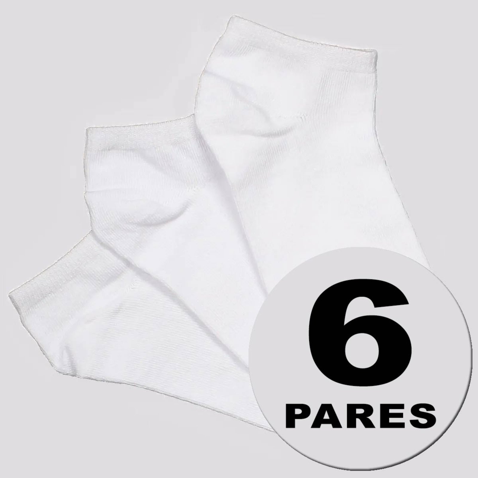 Kit Meia Selene Sapatilha 6 Pares Branca