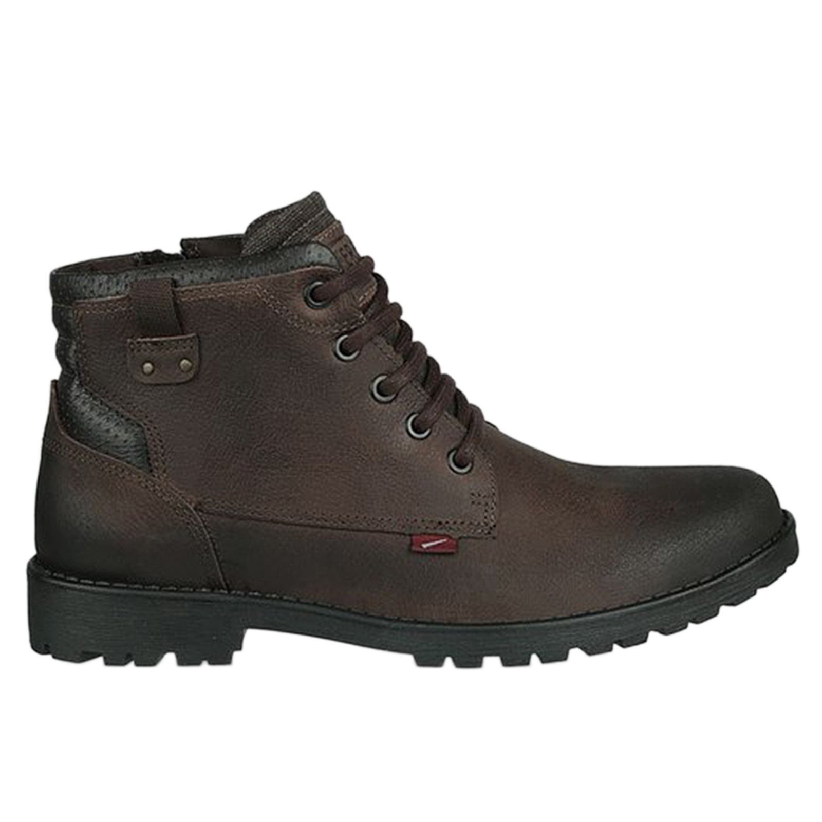 Bota Coturno Cano Baixo Ferracini Cross Masculino De Couro Café