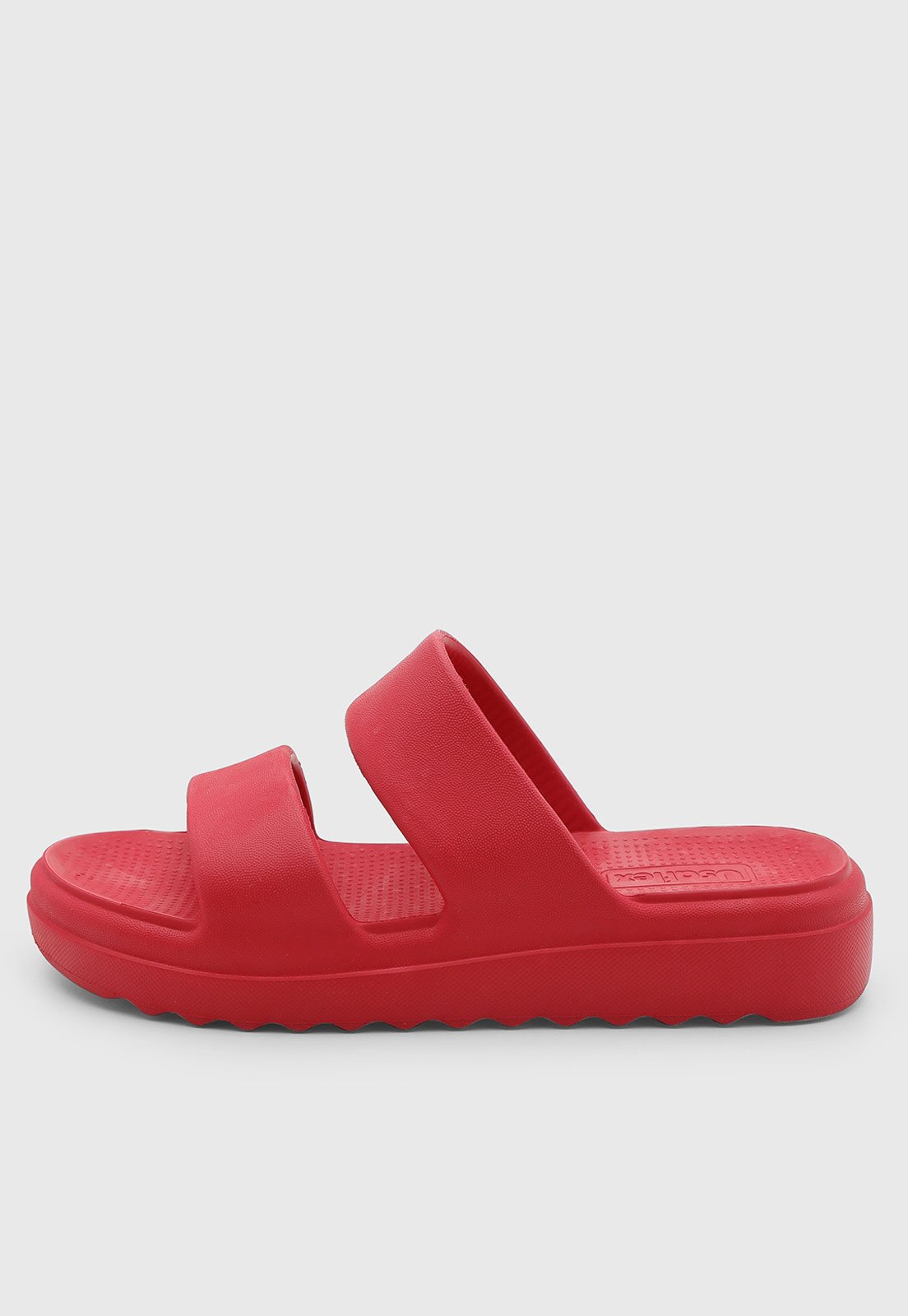 Chinelo Slide Usaflex Tiras Largas Vermelho