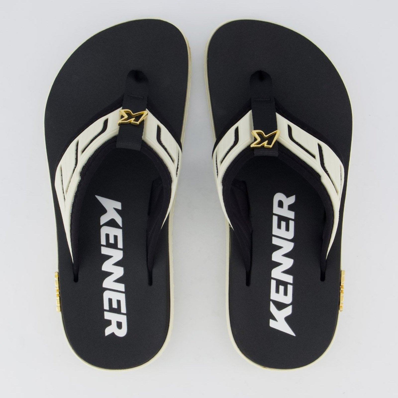 Chinelo Kenner Kivah Full Force II Preto e Branco
