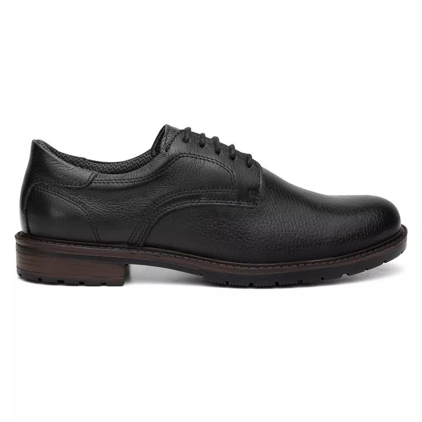 Sapatênis Oxford em Couro Masculino Vittal Preto
