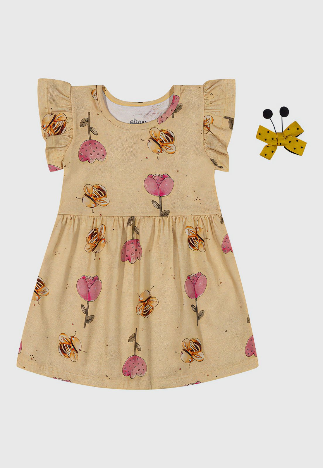 Vestido Elian Bichos Amarelo