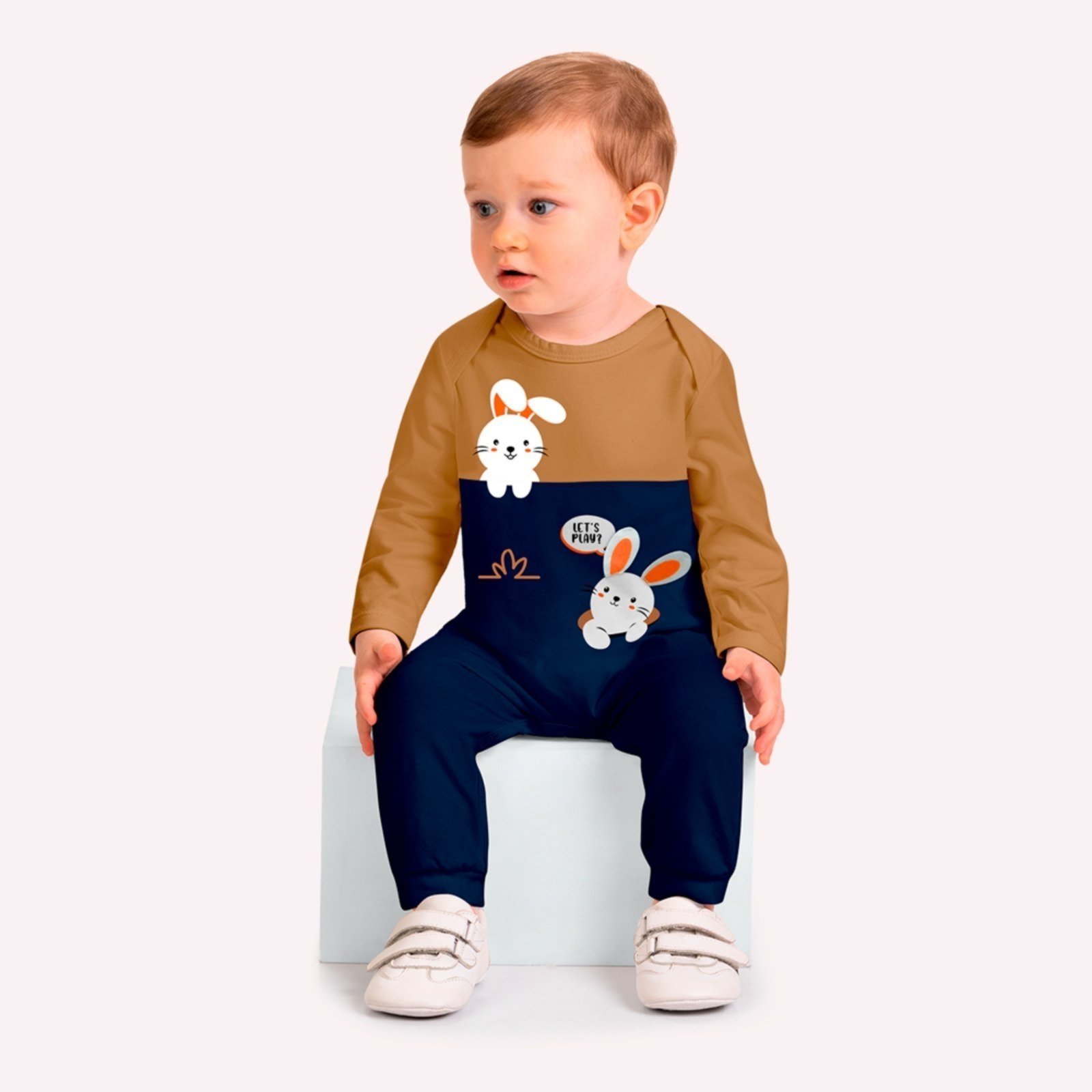 Infantil - Macacão Menino Coelhinhos Kyly