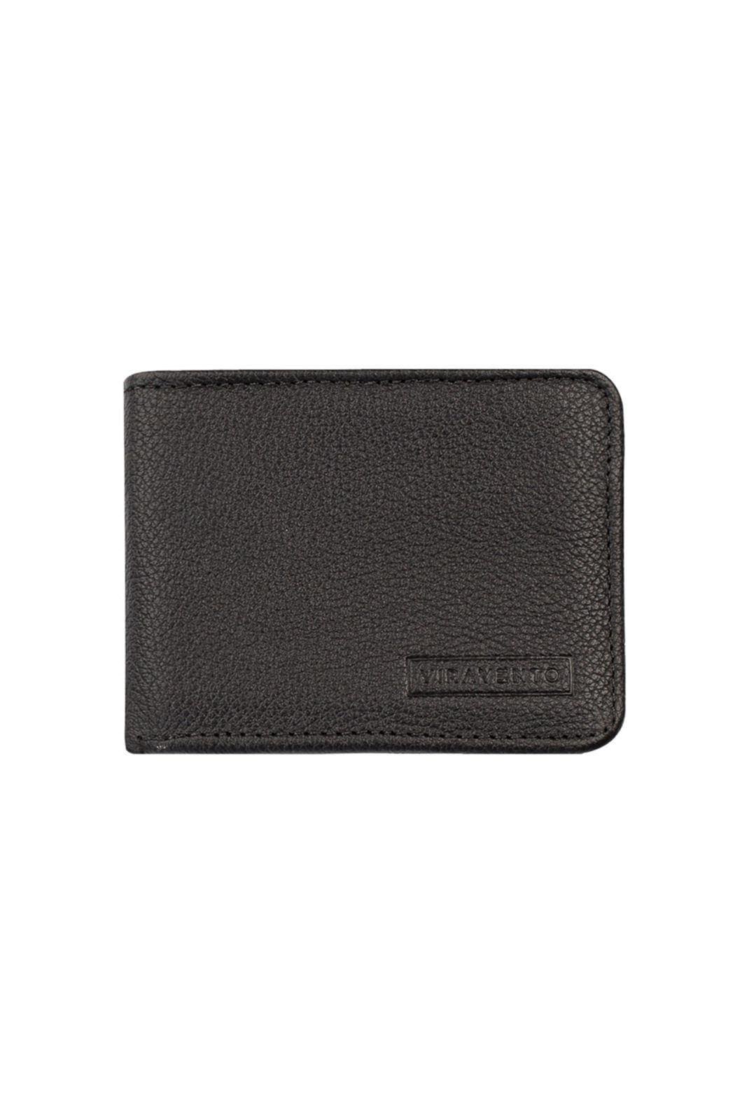 Vista 2 Carteira masculina pequena de couro floater Jack 8x10cm - Preta Vira Vento café Vira Vento café