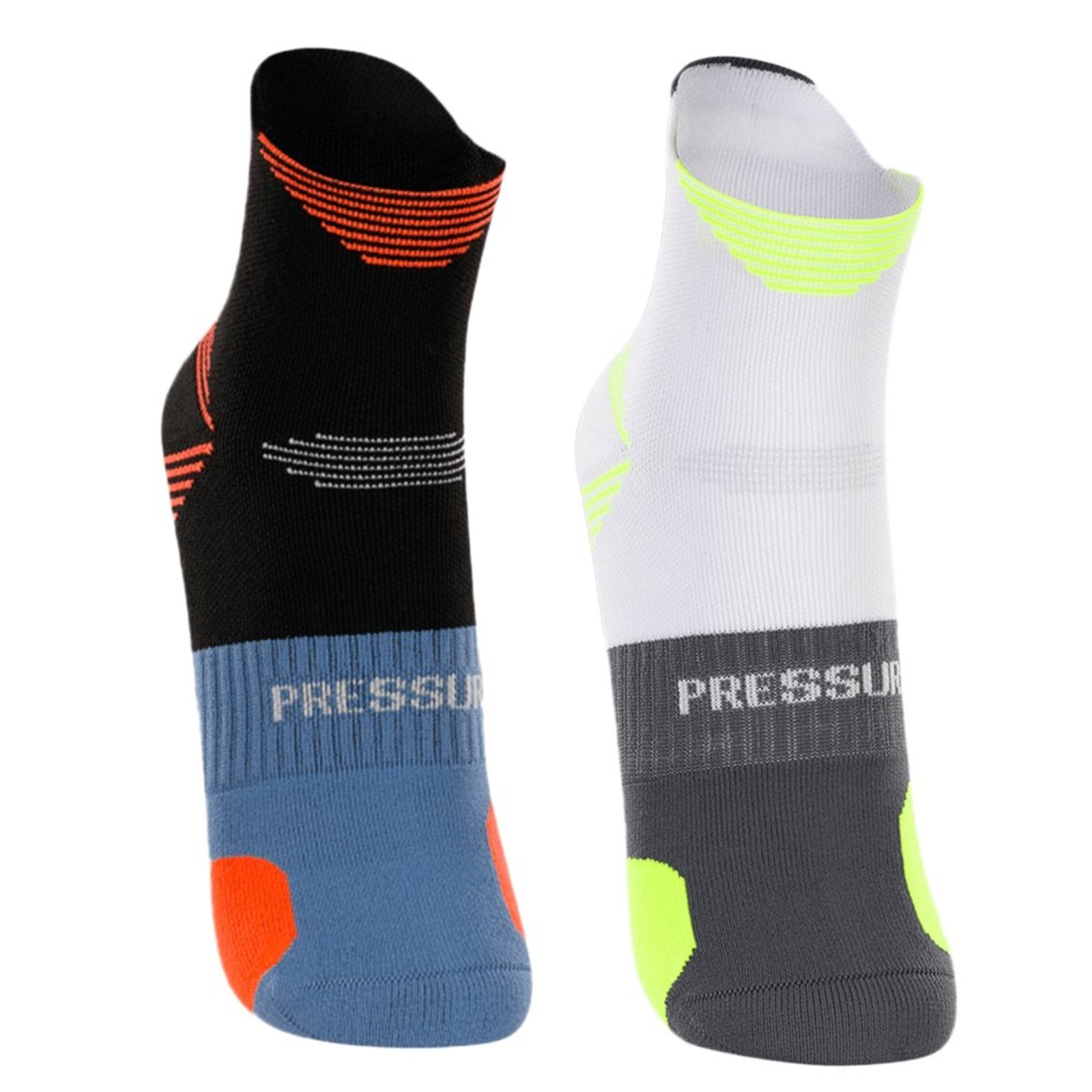 Kit 02 Meia Lupo Running Power Adulto Masculino Curta Poliamida Branco e Preto