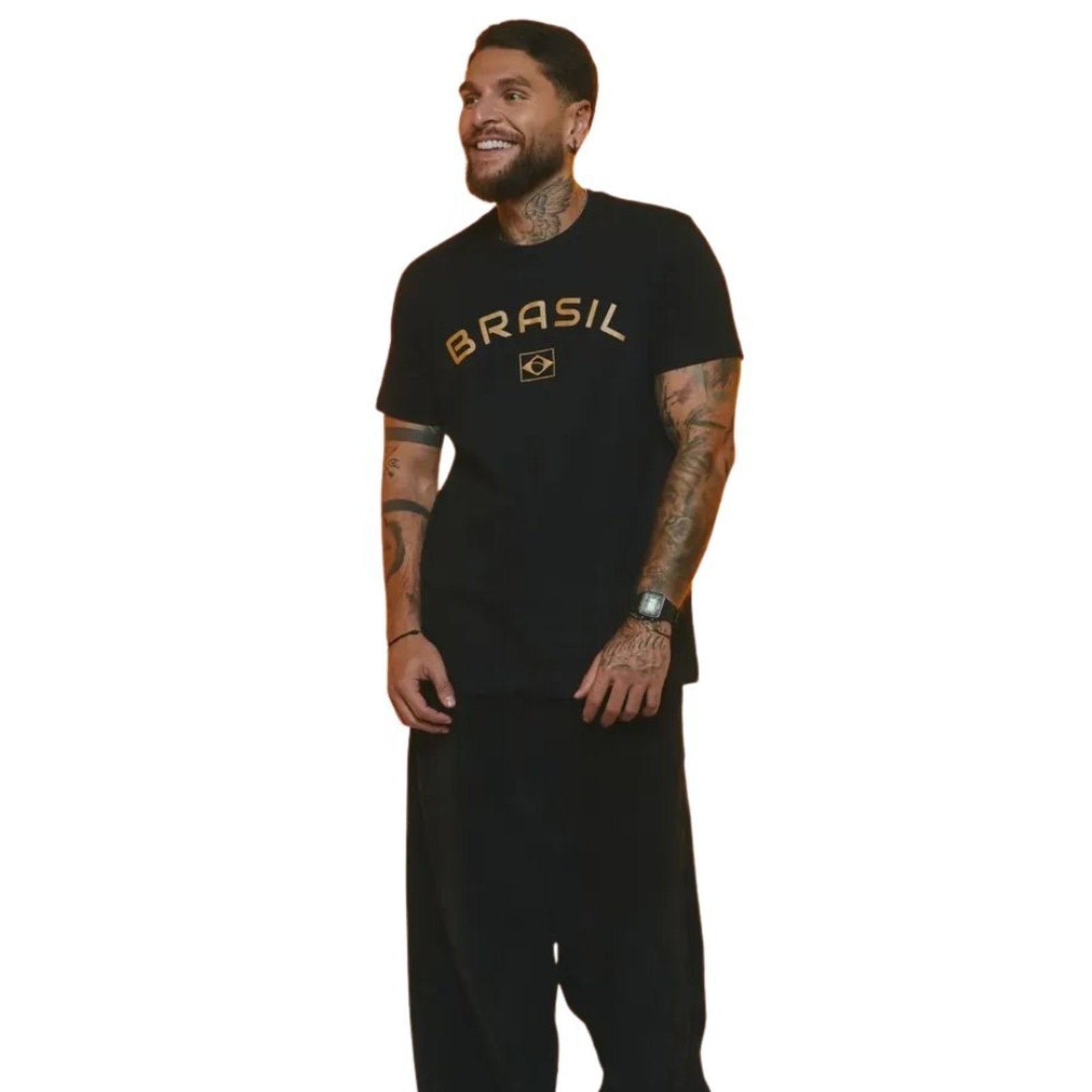 Camiseta Braziline Brasil Noite Masculina