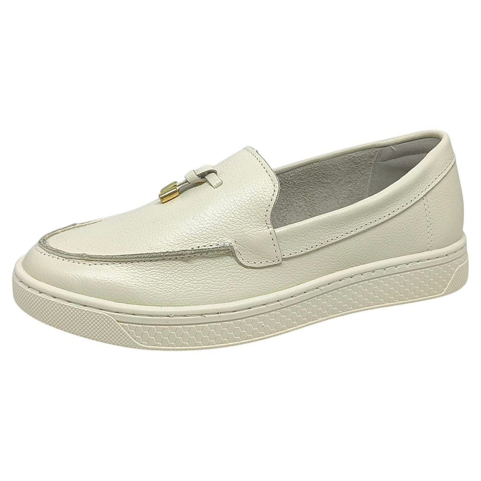 Tênis Feminino Casual Estilo Conforto Laço Couro Comfortflex