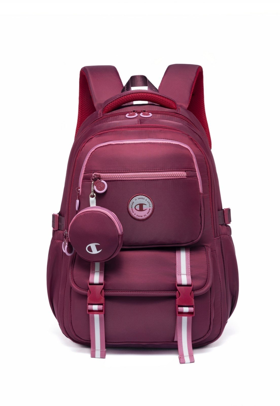 Mochila Champion Bolsa Notebook Reforçada Juvenil Antifurto Passador Mala Porta Moeda
