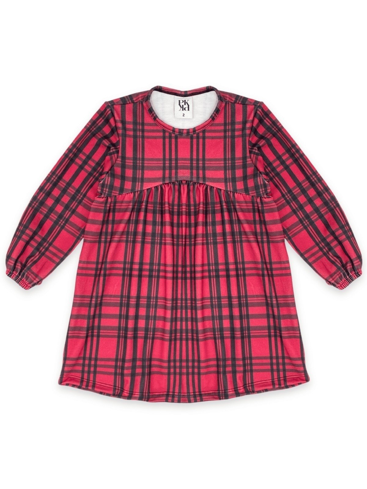 Infantil – Vestido Platinum Jogo de Listras Vermelho