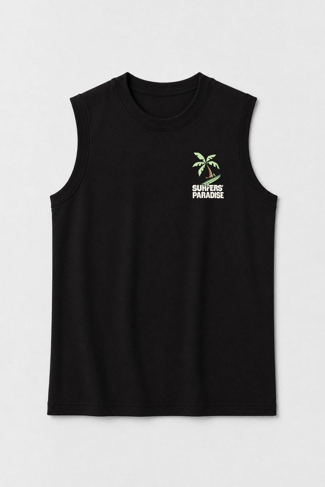 Infantil - Camiseta Regata Masculina Algodão Preto - Surfers Paraside - Babei no Look