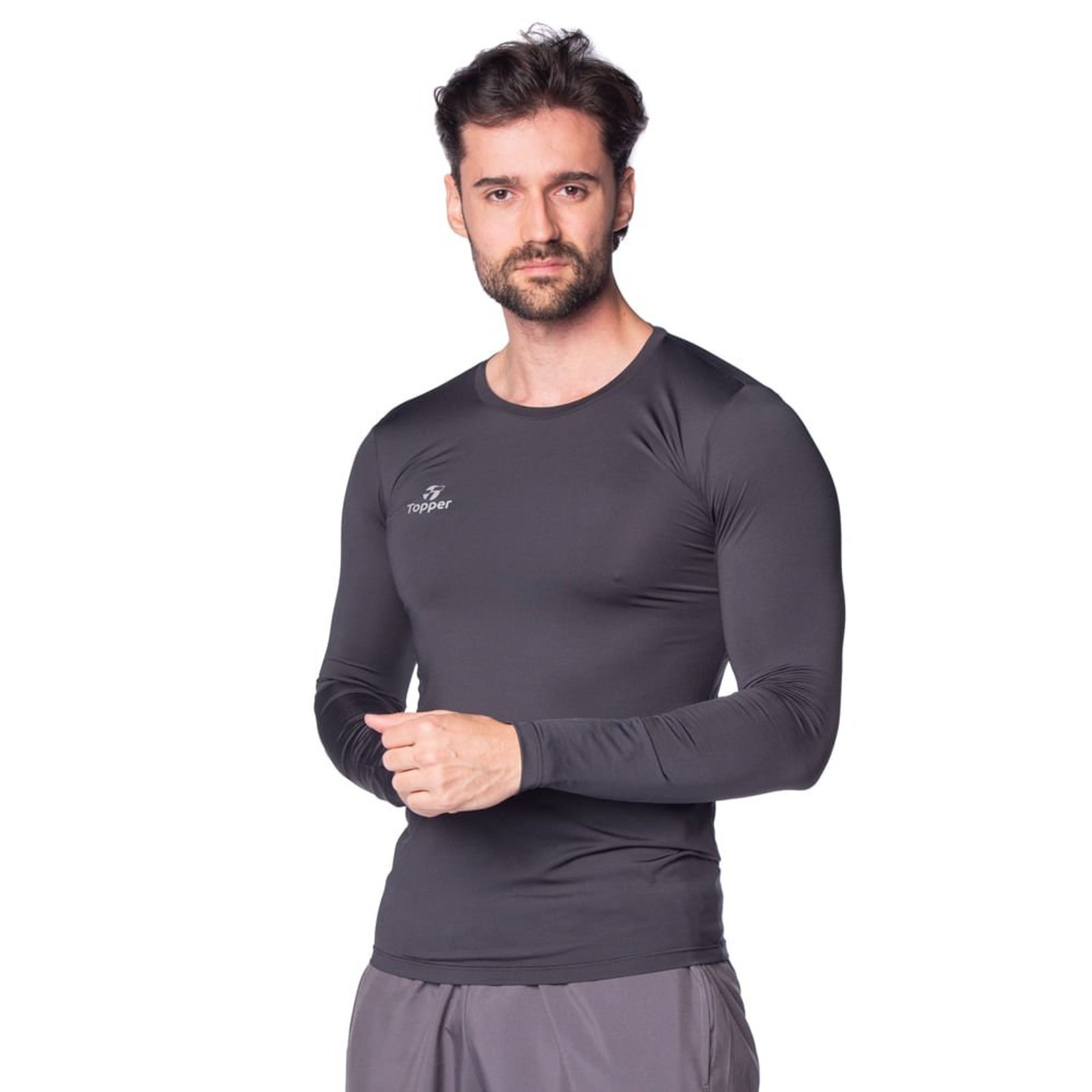 Camisa Térmica Masculina Topper Classic Poliamida Preto