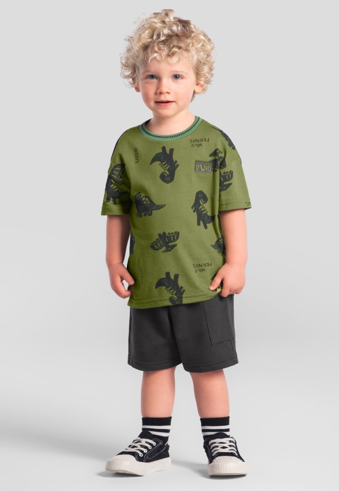 Infantil - Conjunto menino de dinossauro Brandili