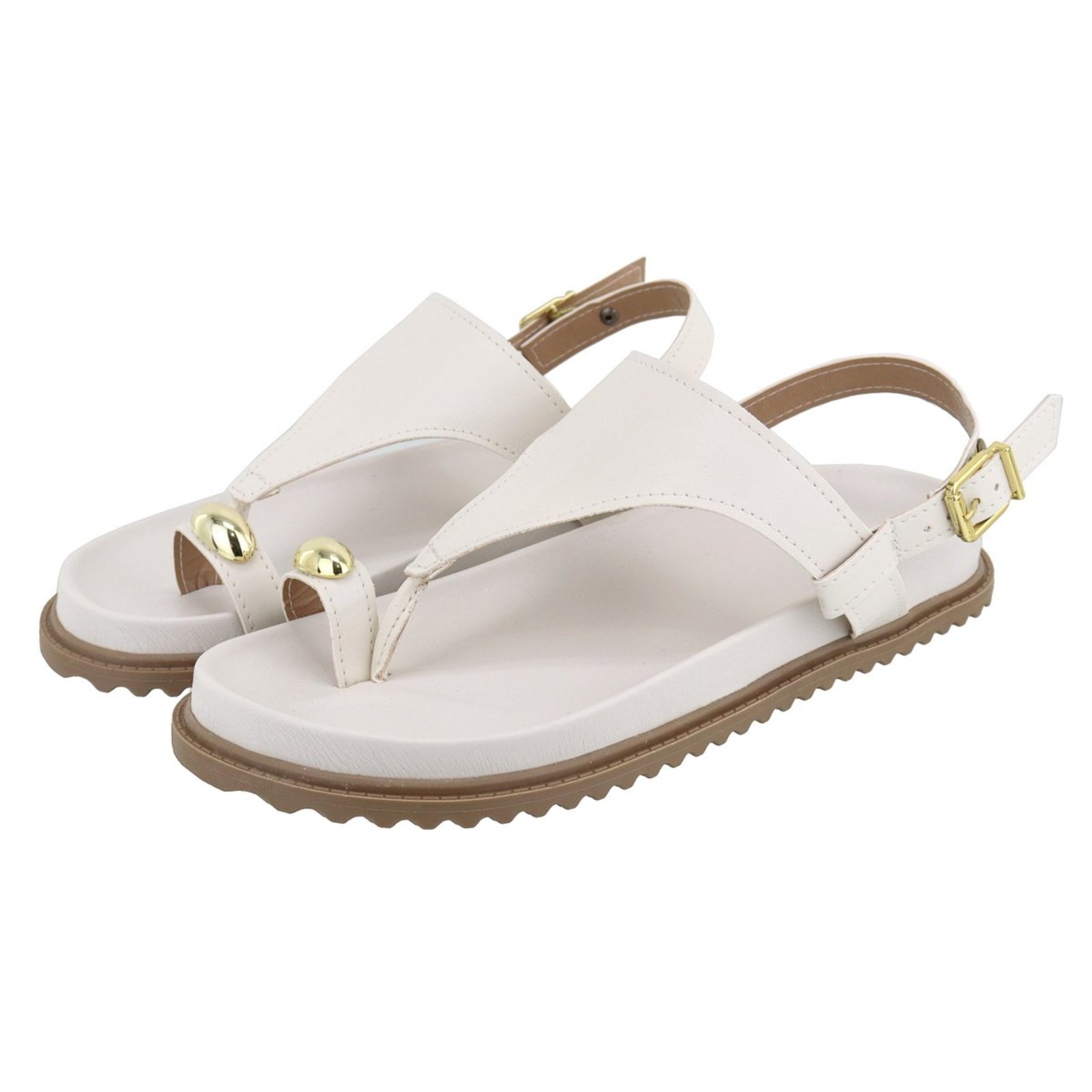 Sandália Papete Rasteira Asa Delta Off White Tellini Store