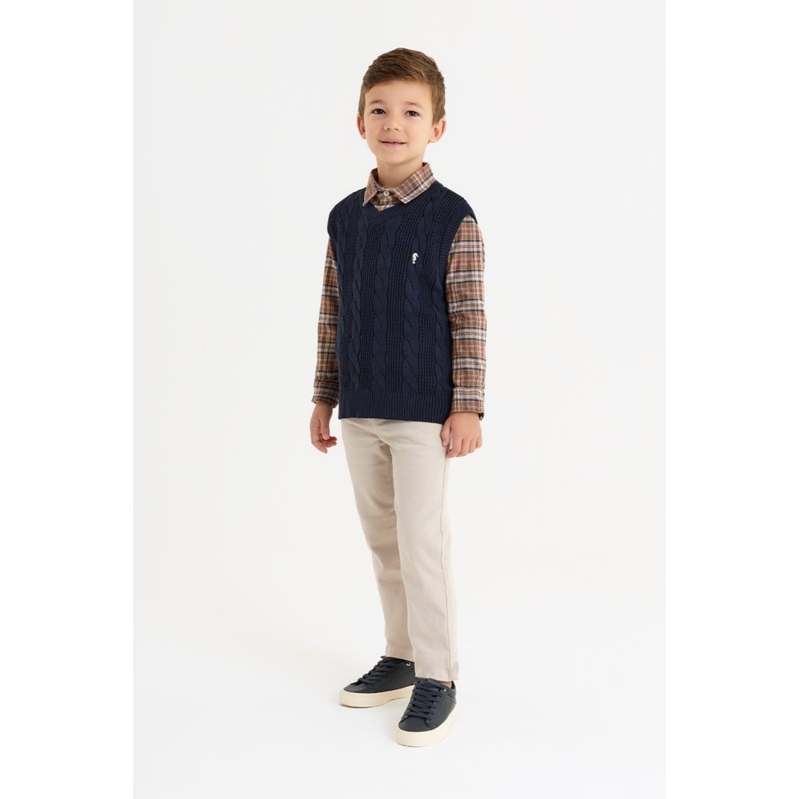 Infantil - Colete Masculino em Tricô Confortável