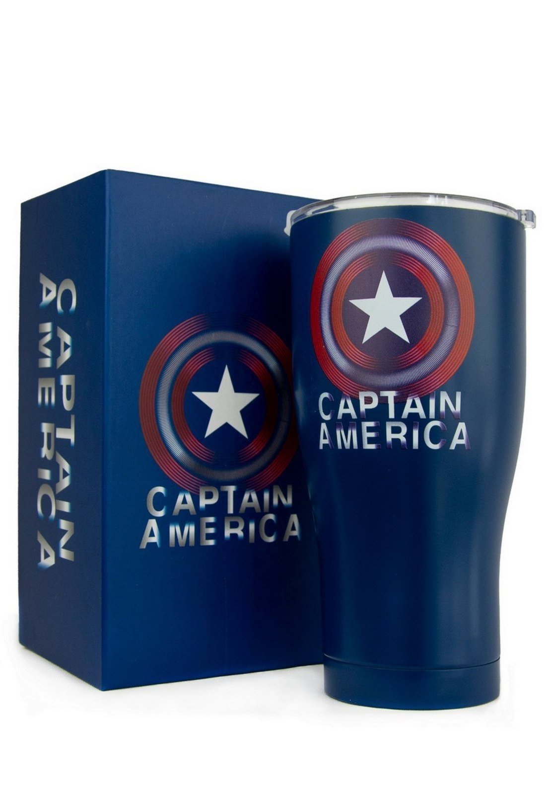 Copo Térmico Capitão América Marvel 900ml Aço Inoxidável