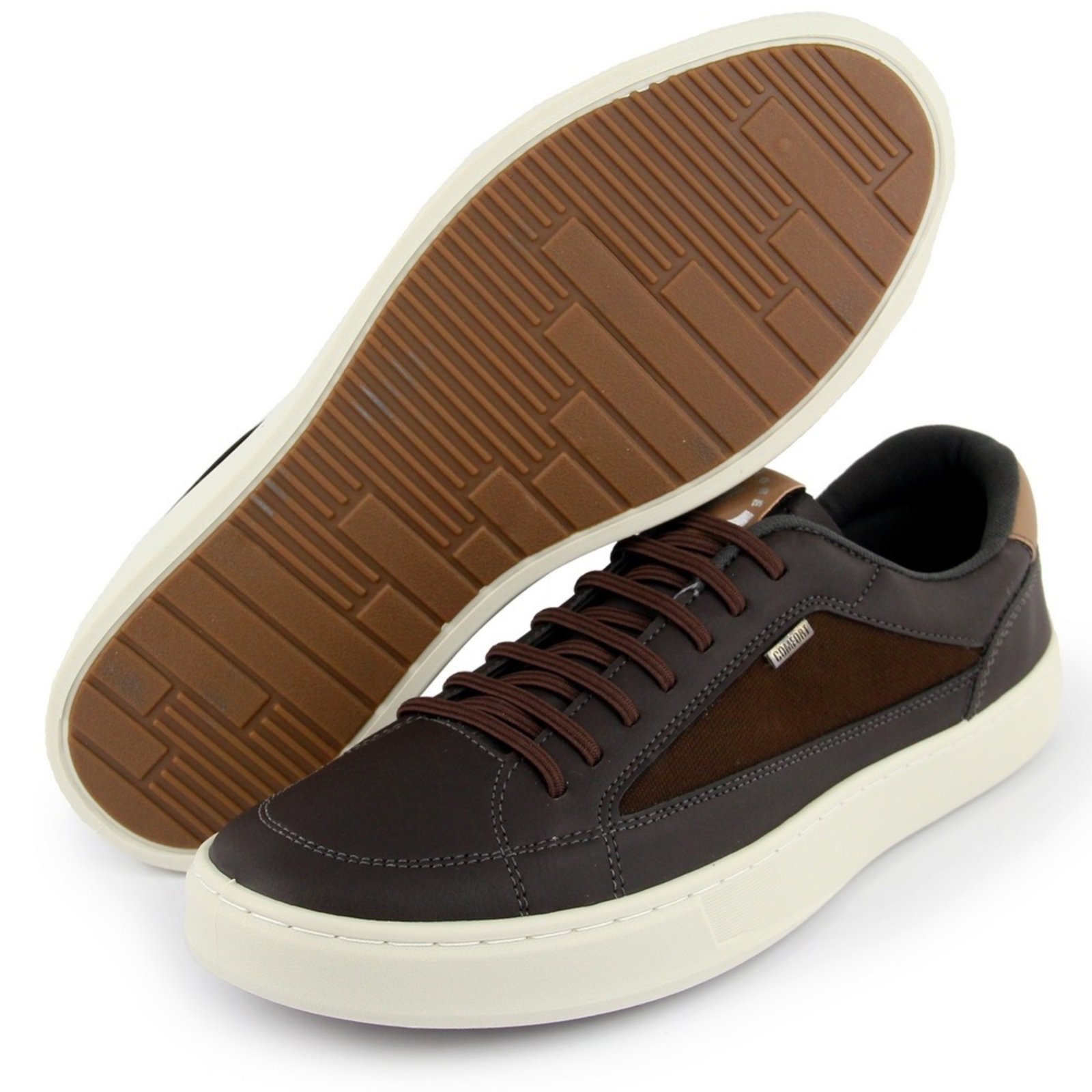 Tenis Sapatenis Masculino Lafiume Casual Marrom Palmilha Gel