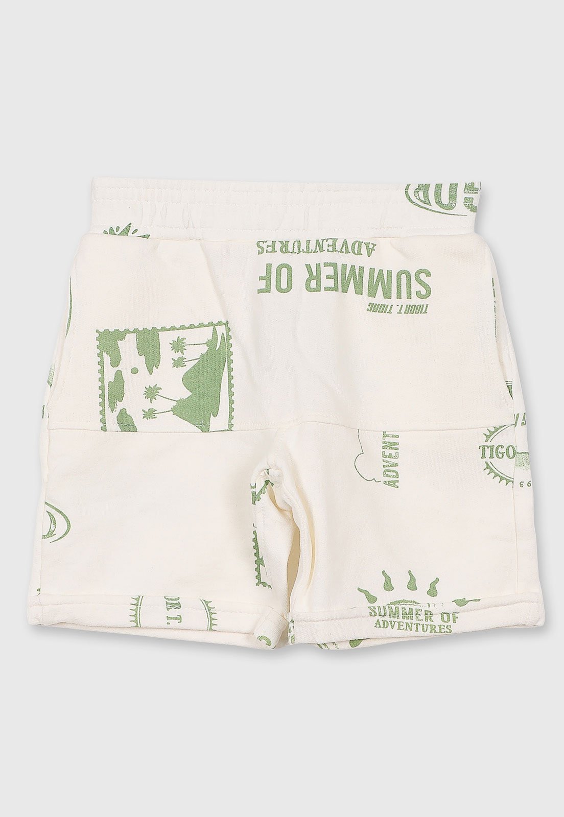 Infantil - Short Tigor T Tigre Estampado Off-White
