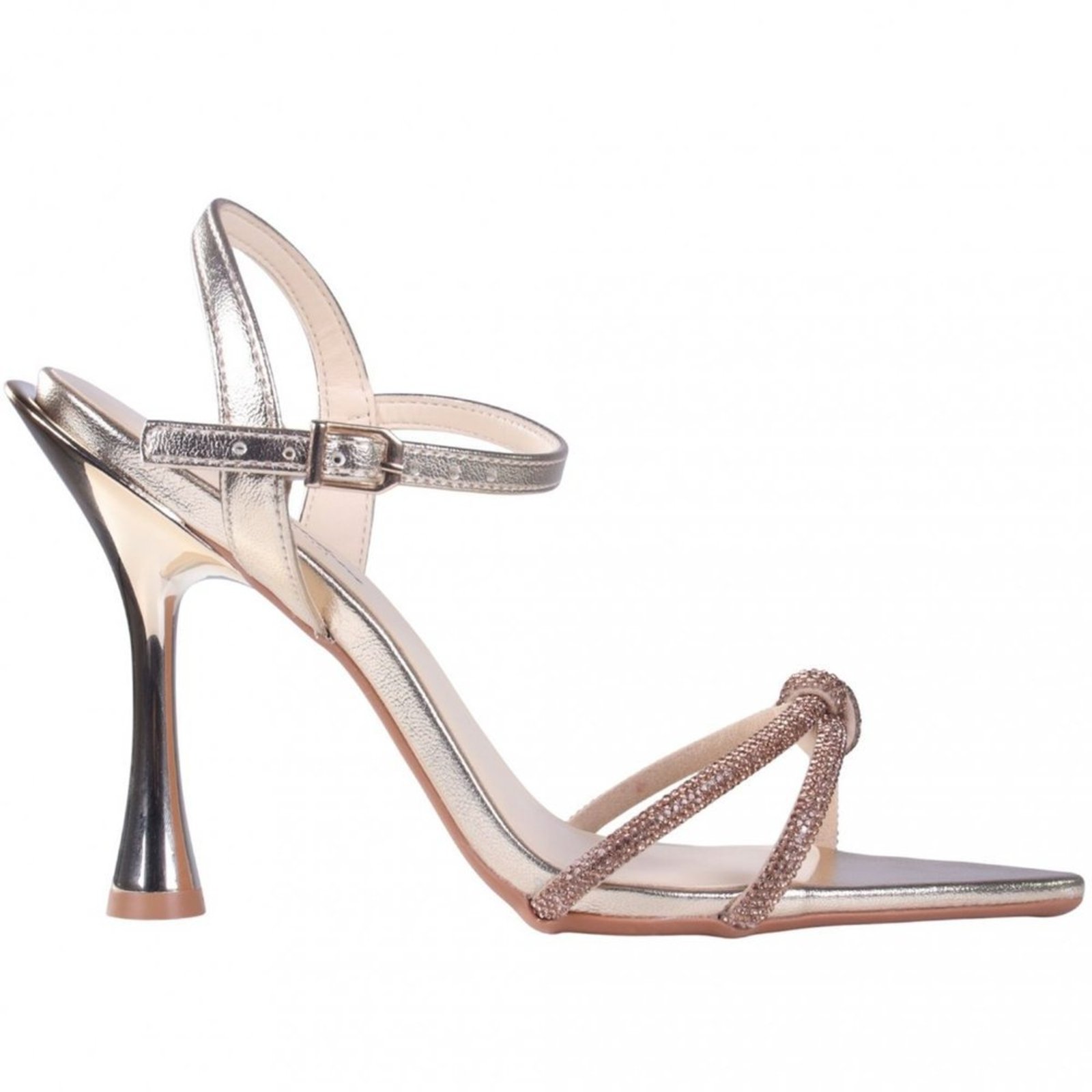 Sandália Feminina Bico Folha Isadora Zariff 5387.12228 Zariff Dourado