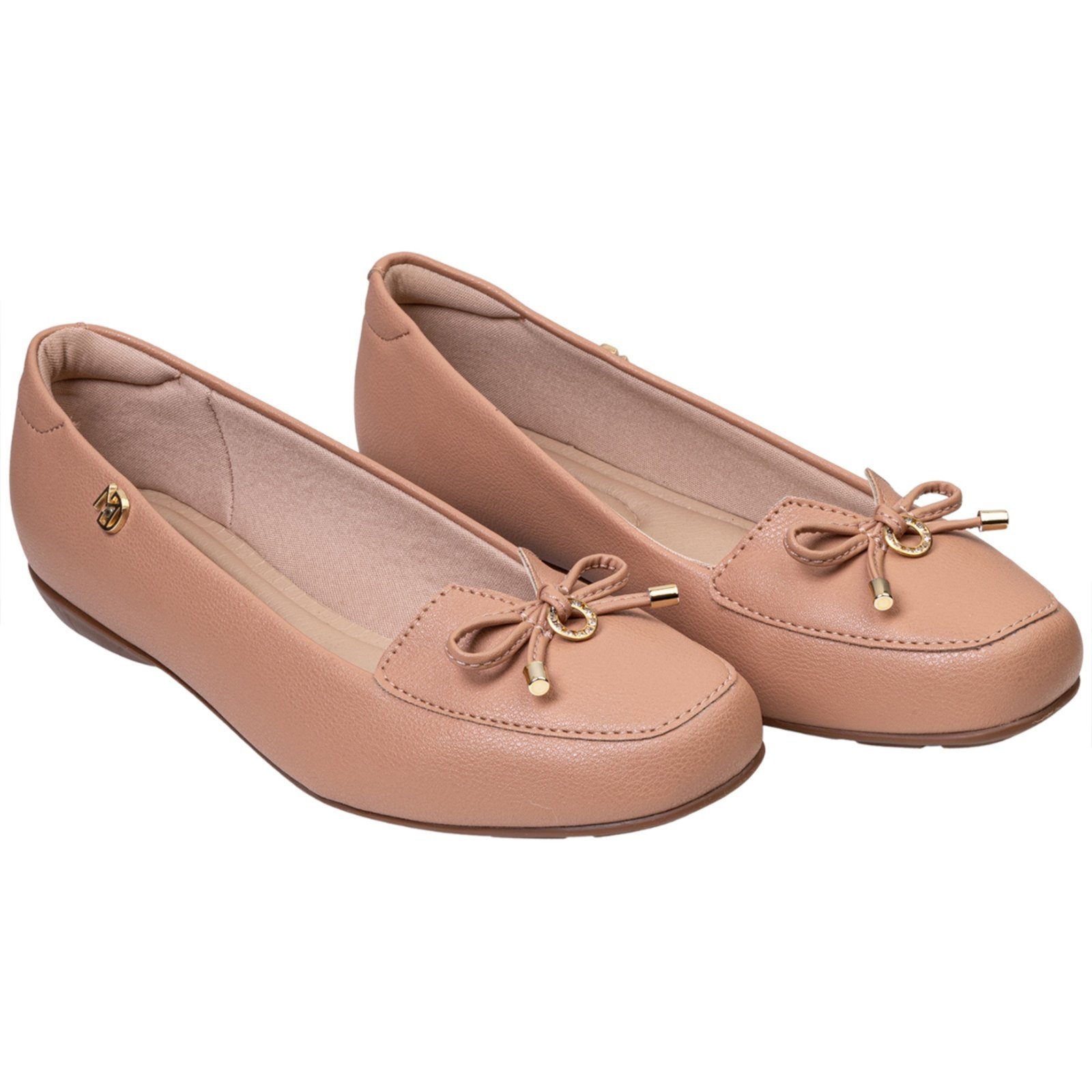 Vista 3 Sapatinha Mocassim Nature Modare Angipé nude Angipé nude
