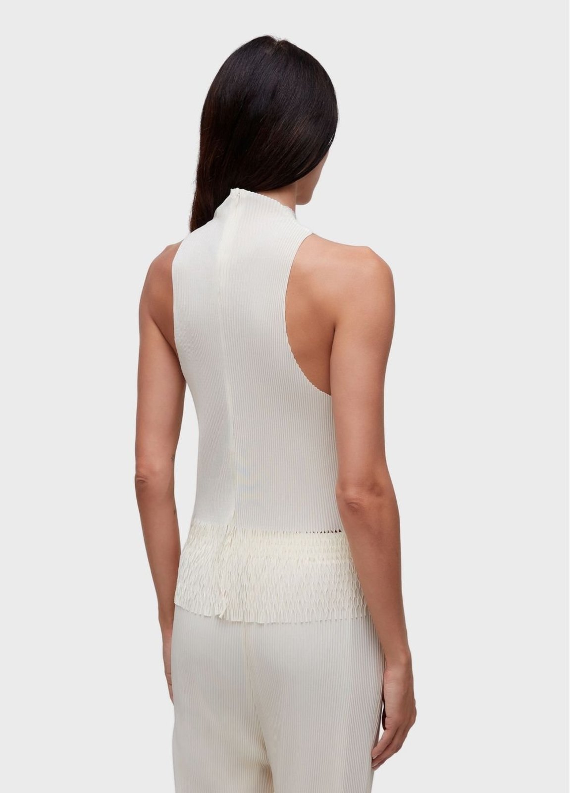 Vista 3 Blusa raglan gola plisse Osklen off-white Osklen off-white