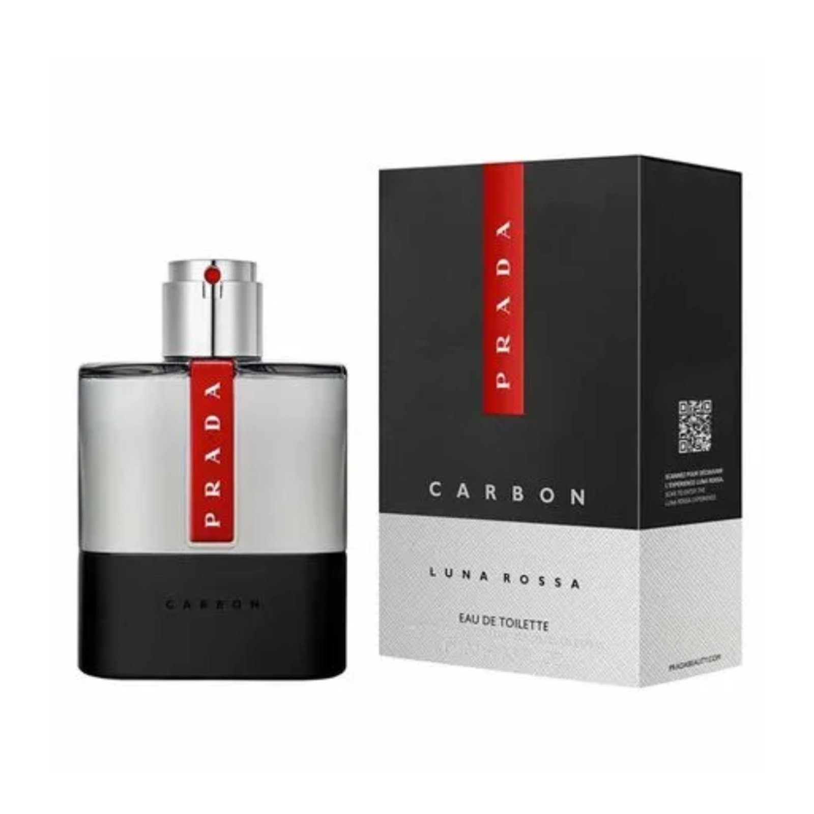 Vista 3 Perfume Prada Luna Rossa Carbon Eau de Toilette Masculino cinza/prata carbon Prada cinza/prata carbon