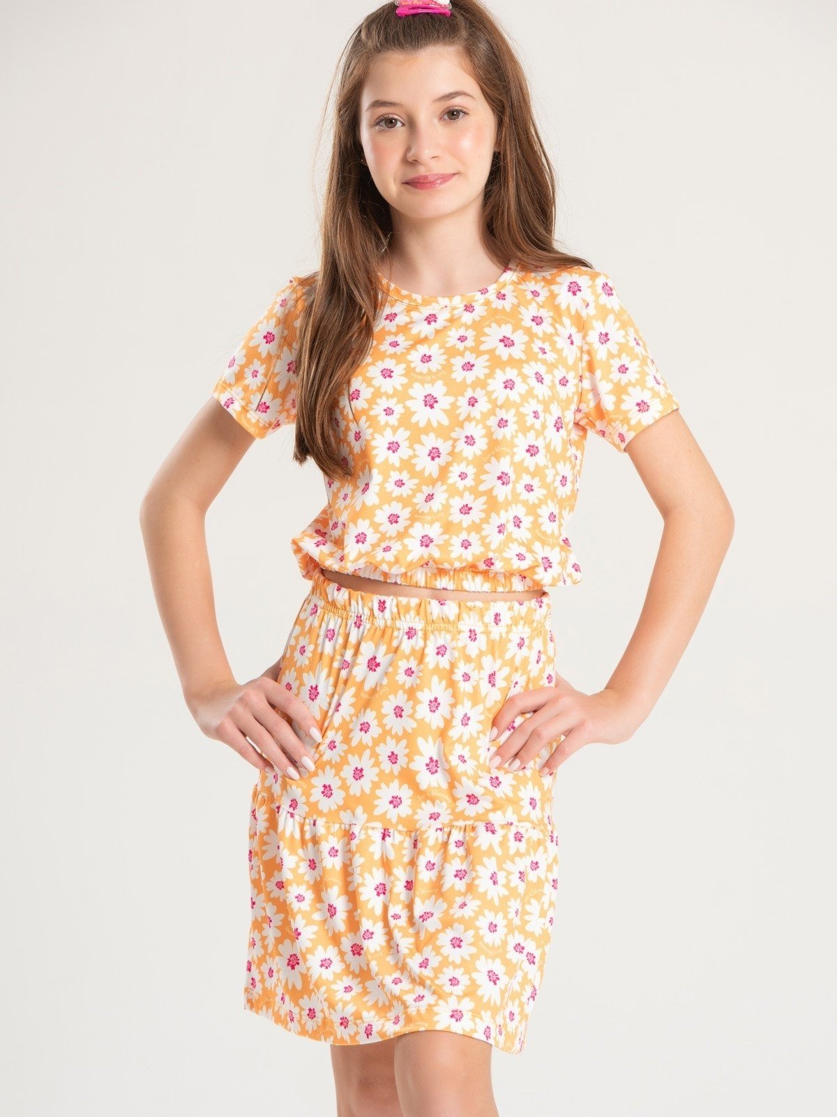 Vista 2 Infantil - Conjunto Platinum Encanto Das Flores PLATINUM KIDS laranja PLATINUM KIDS laranja