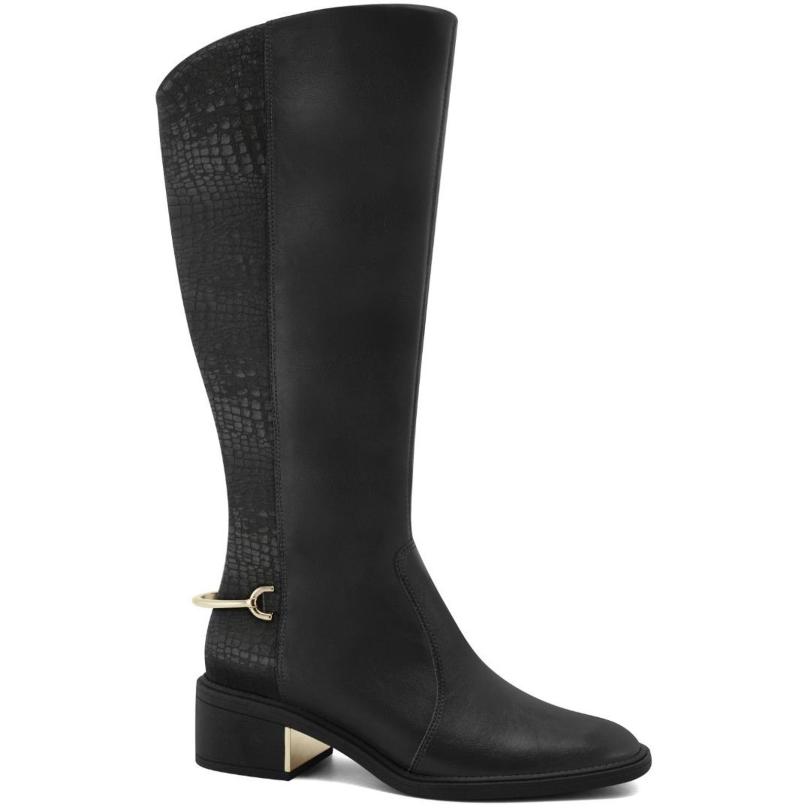 Bota Feminina Cano Alto Salto Baixo Ramarim 2665103 - Preto