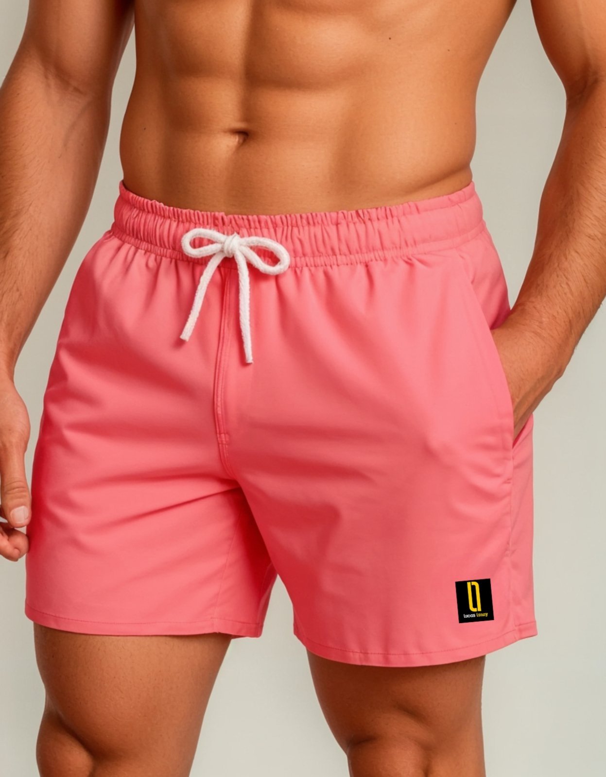 Short Masculino Bermuda Praia Casual Mauricinho Jr Rf. 002 Salmao