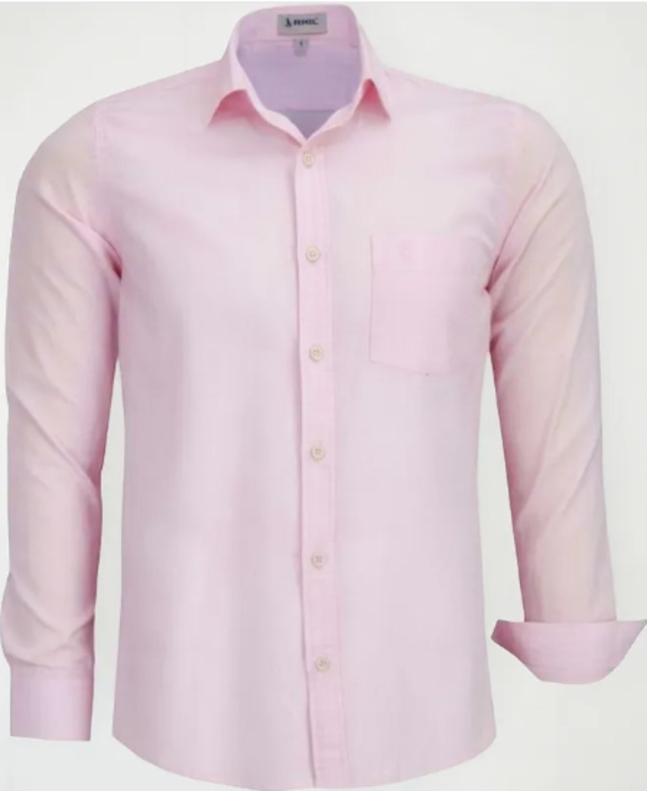 Camisa Social Amil Numen Comfort Algodão Manga Longa C/Bolso Luxo Rosa