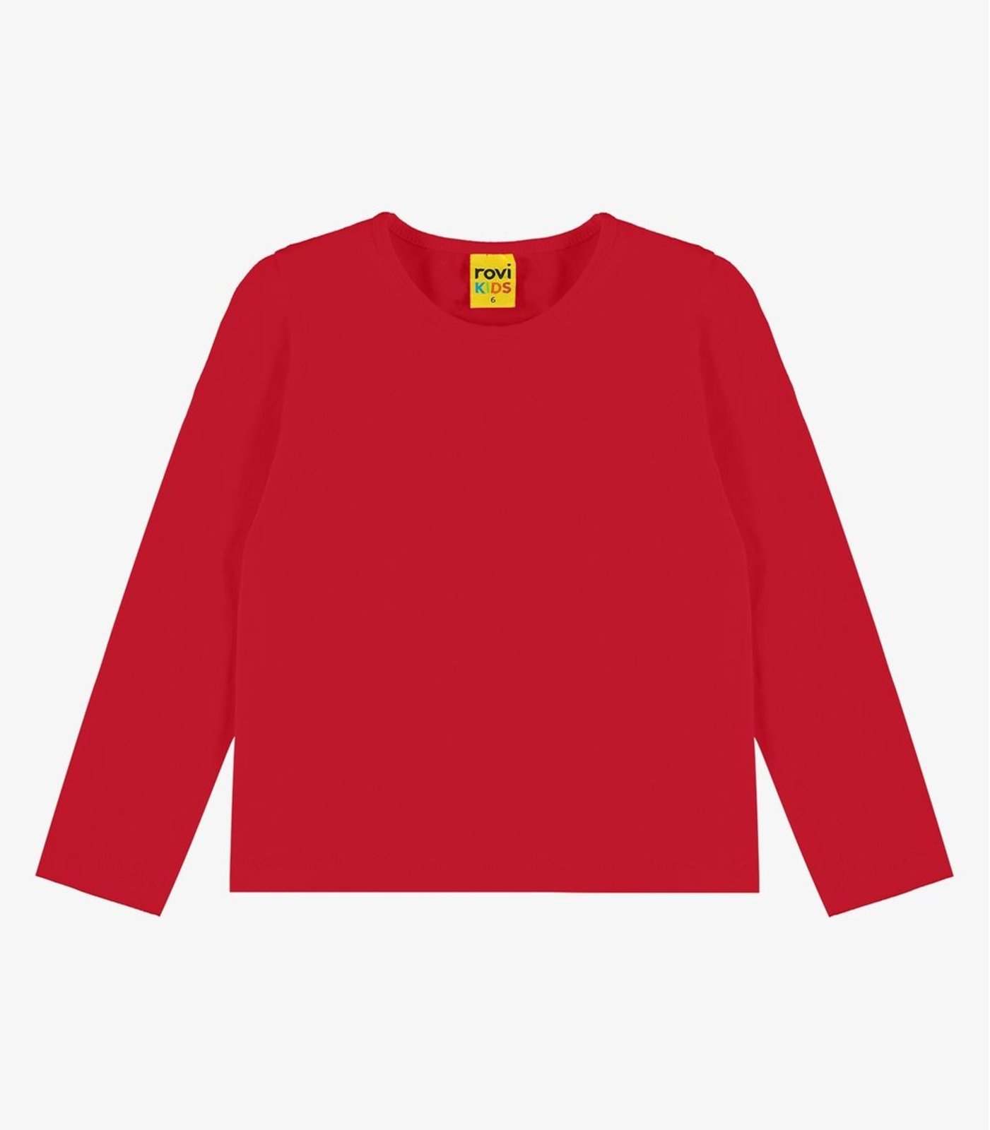 Infantil - Blusa Manga Longa Feminina Rovitex Vermelho