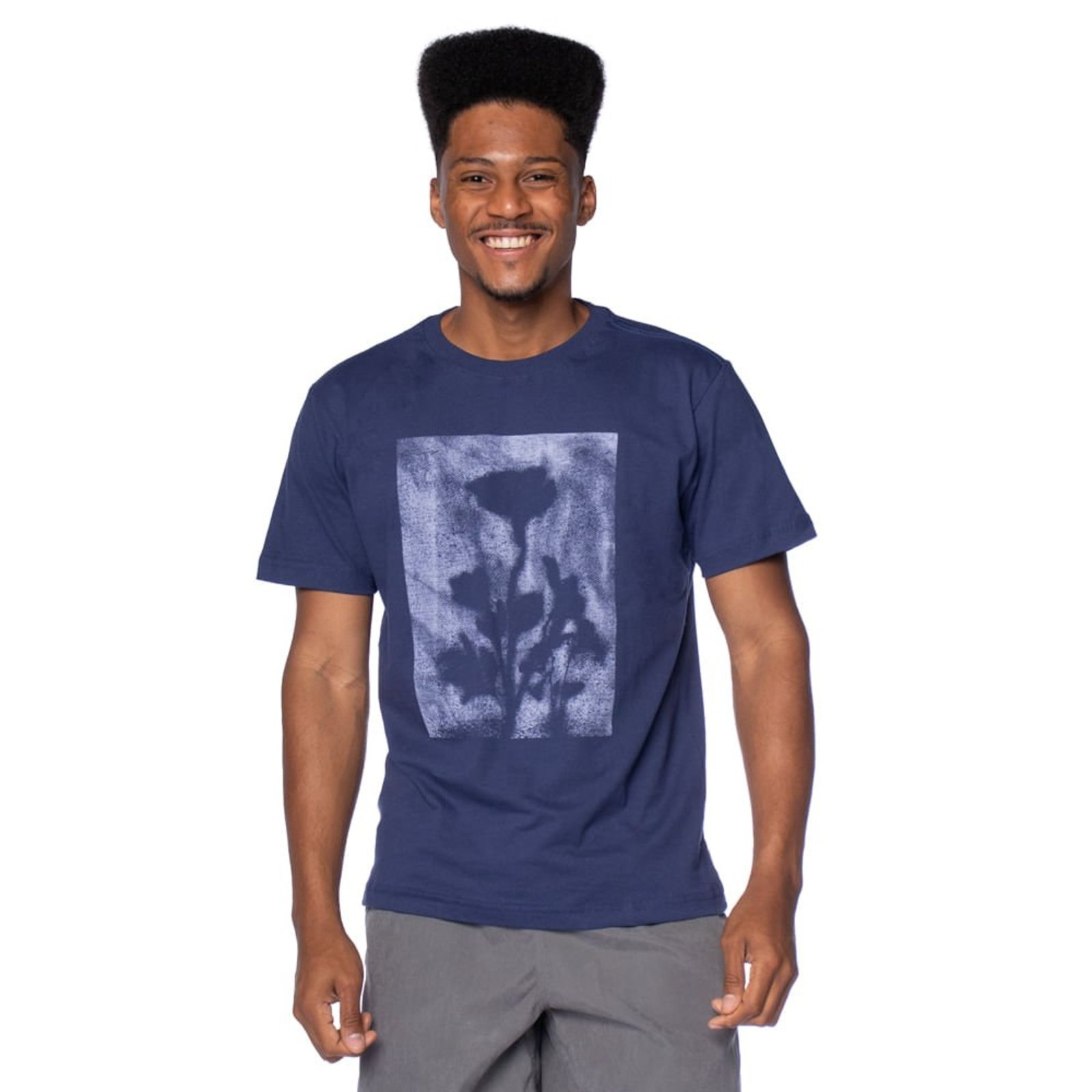 Camiseta Masculina Dixie Estampa Abstrata Marinho