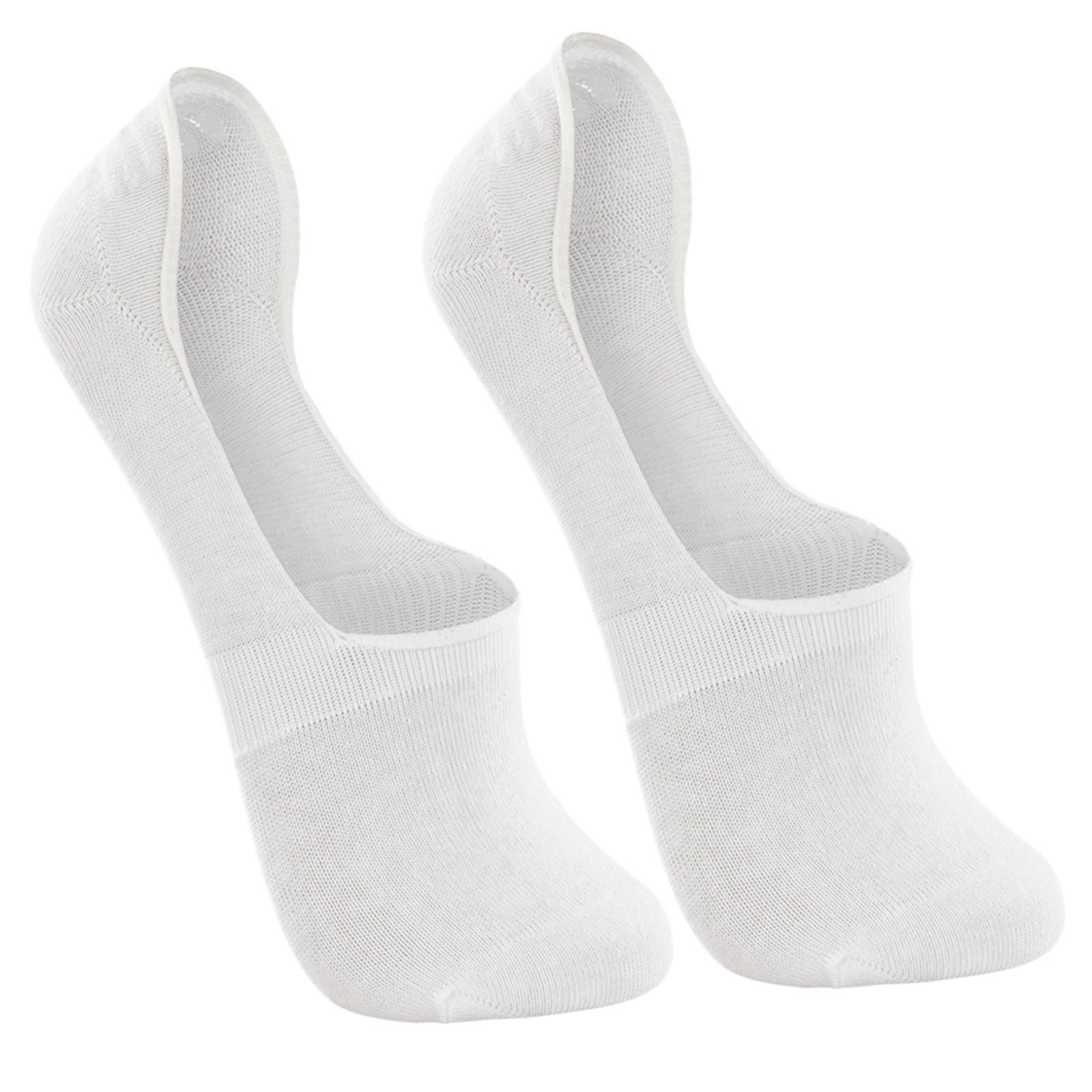 Vista 2 Kit 2 Meia Sapatinha Lupo Básica Silicone Parte Interna 0900 branco Lupo branco