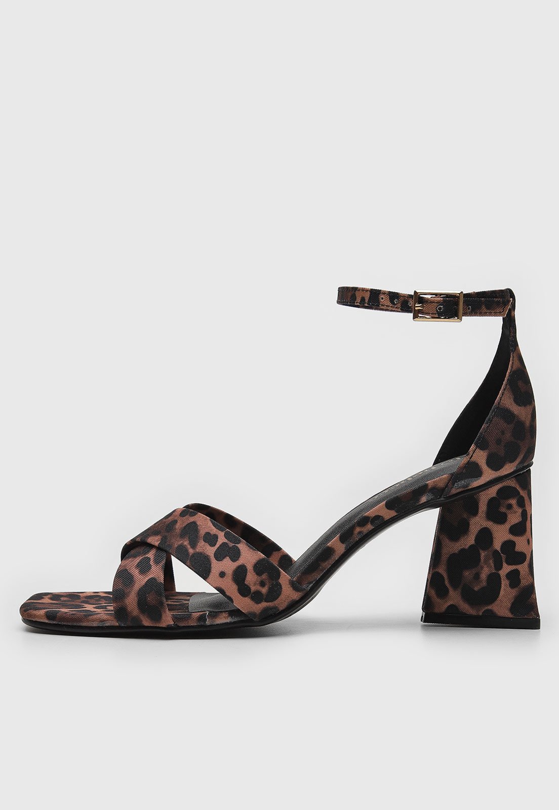 Sandália cê Animal Print Bege