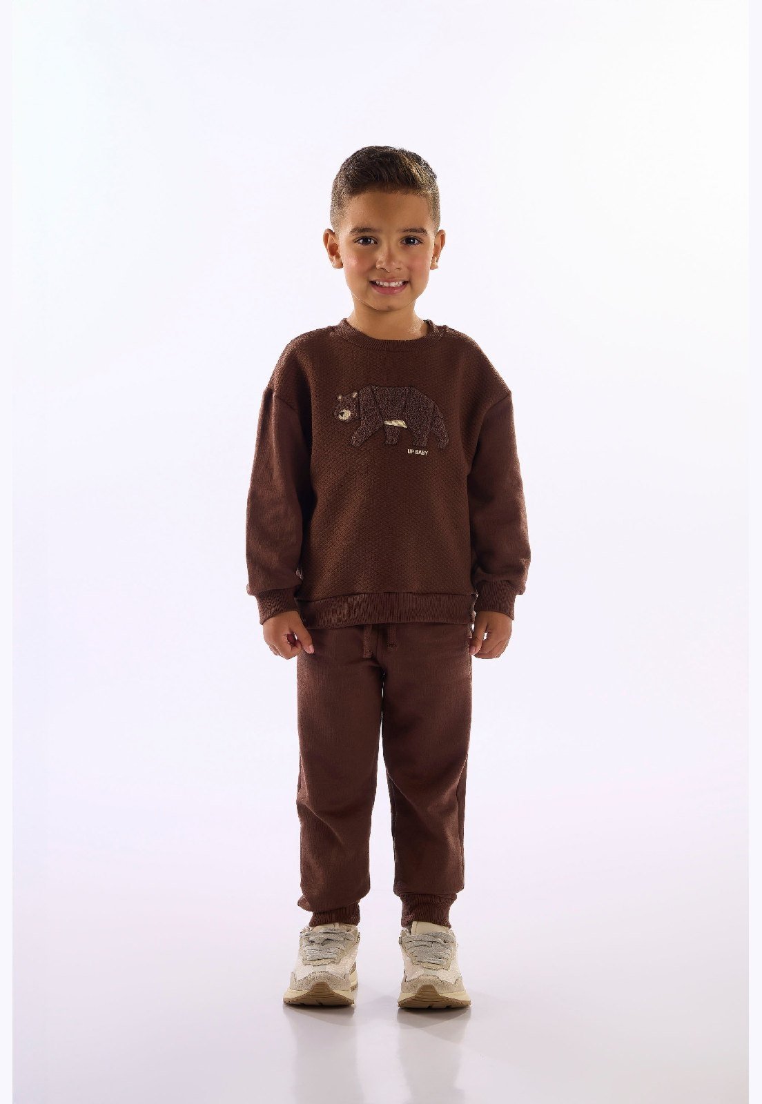 Infantil - Conjunto Urso Moletom Matelassê Up Baby Preto
