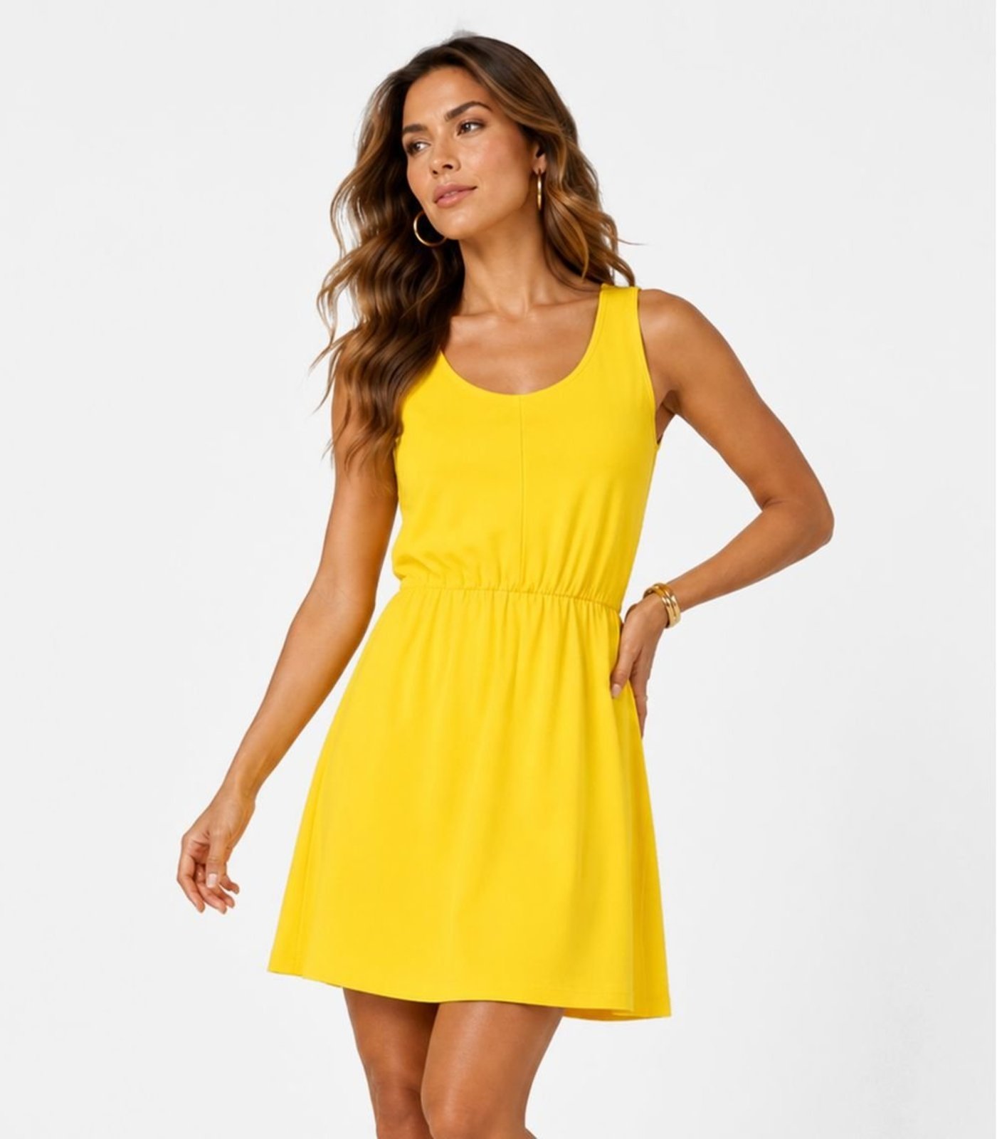 Vestido Feminino Curto Infinita Cor Amarelo