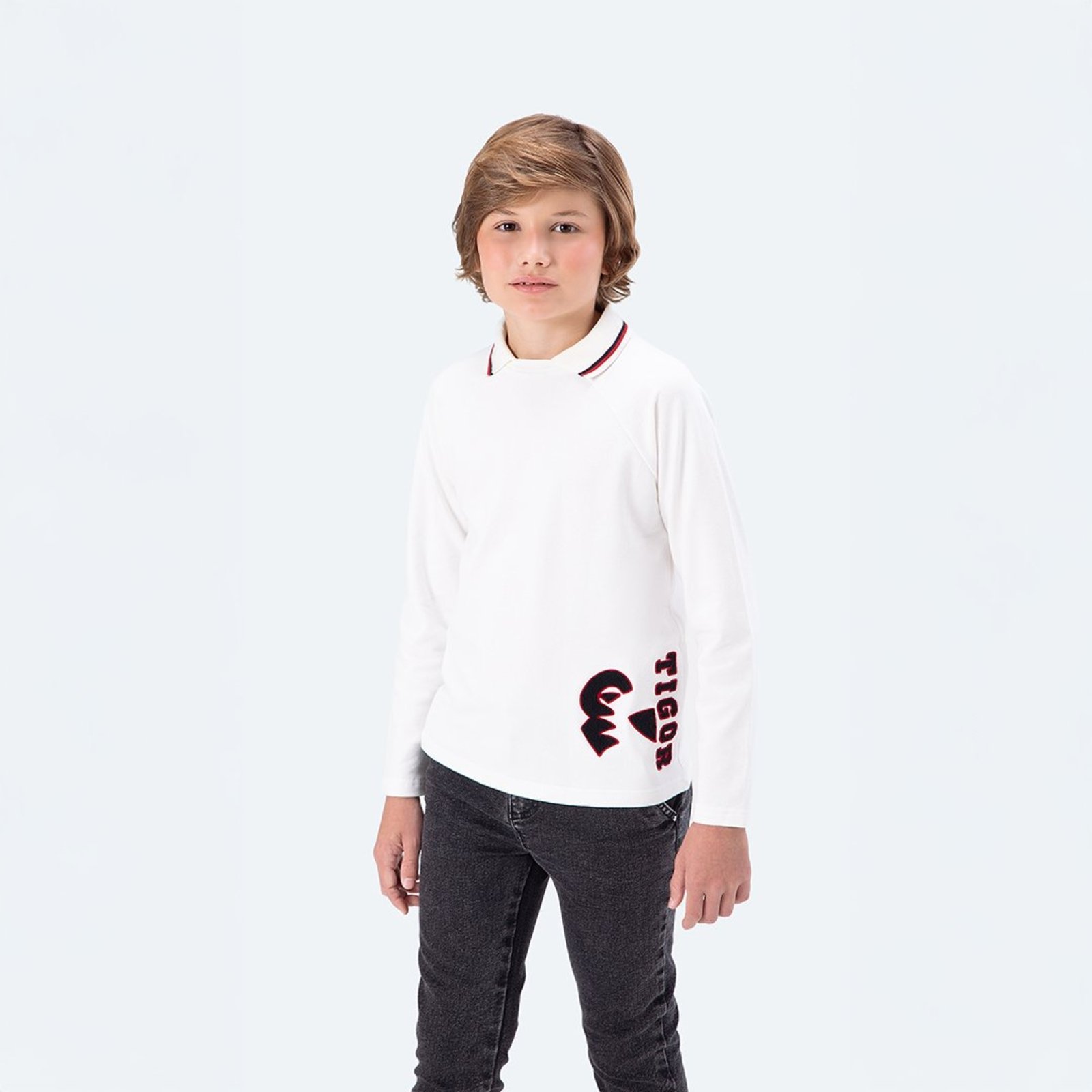 Infantil - Camisa Polo Manga Longa Menino Tigor T. Tigre