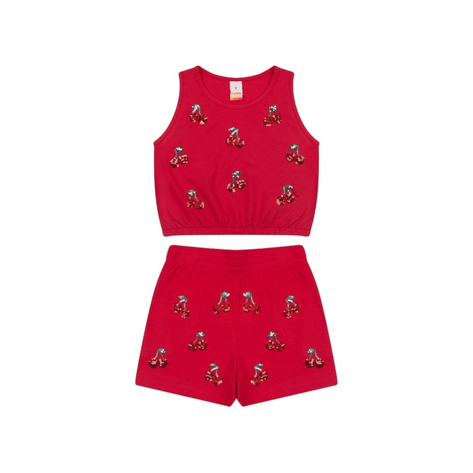 Infantil - Conjunto Curto Cereja Menina Marisol