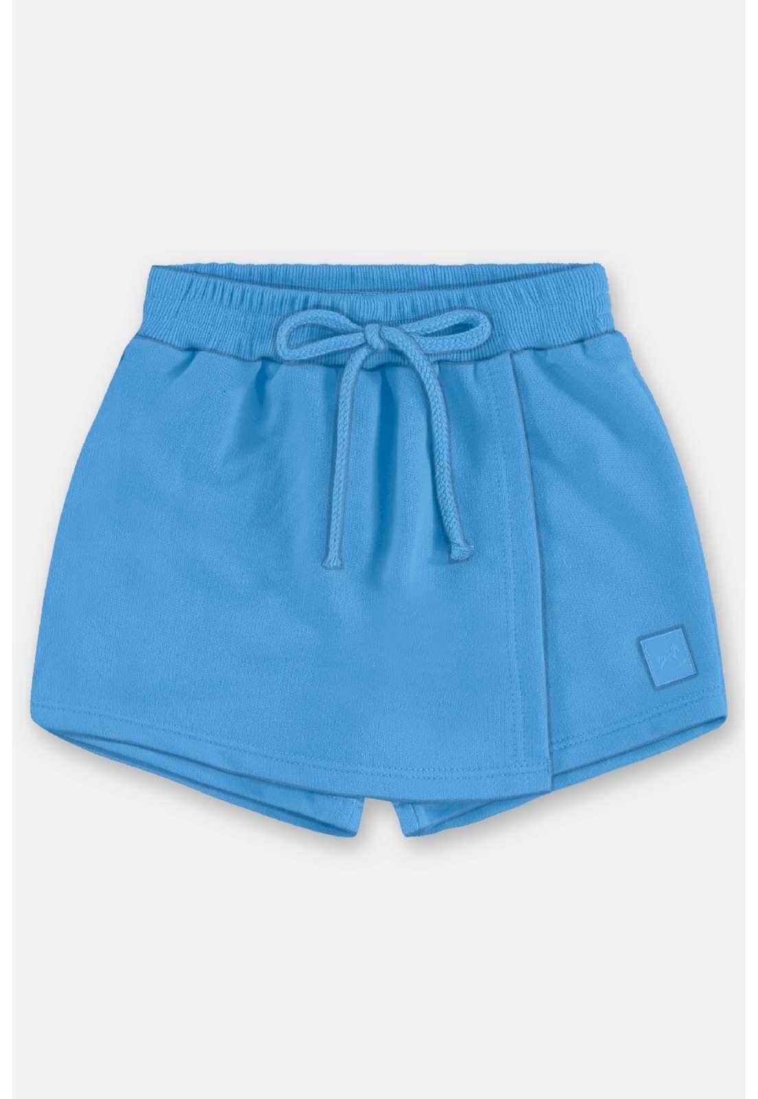 Infantil - Short-Saia em Moletom Up Baby Azul