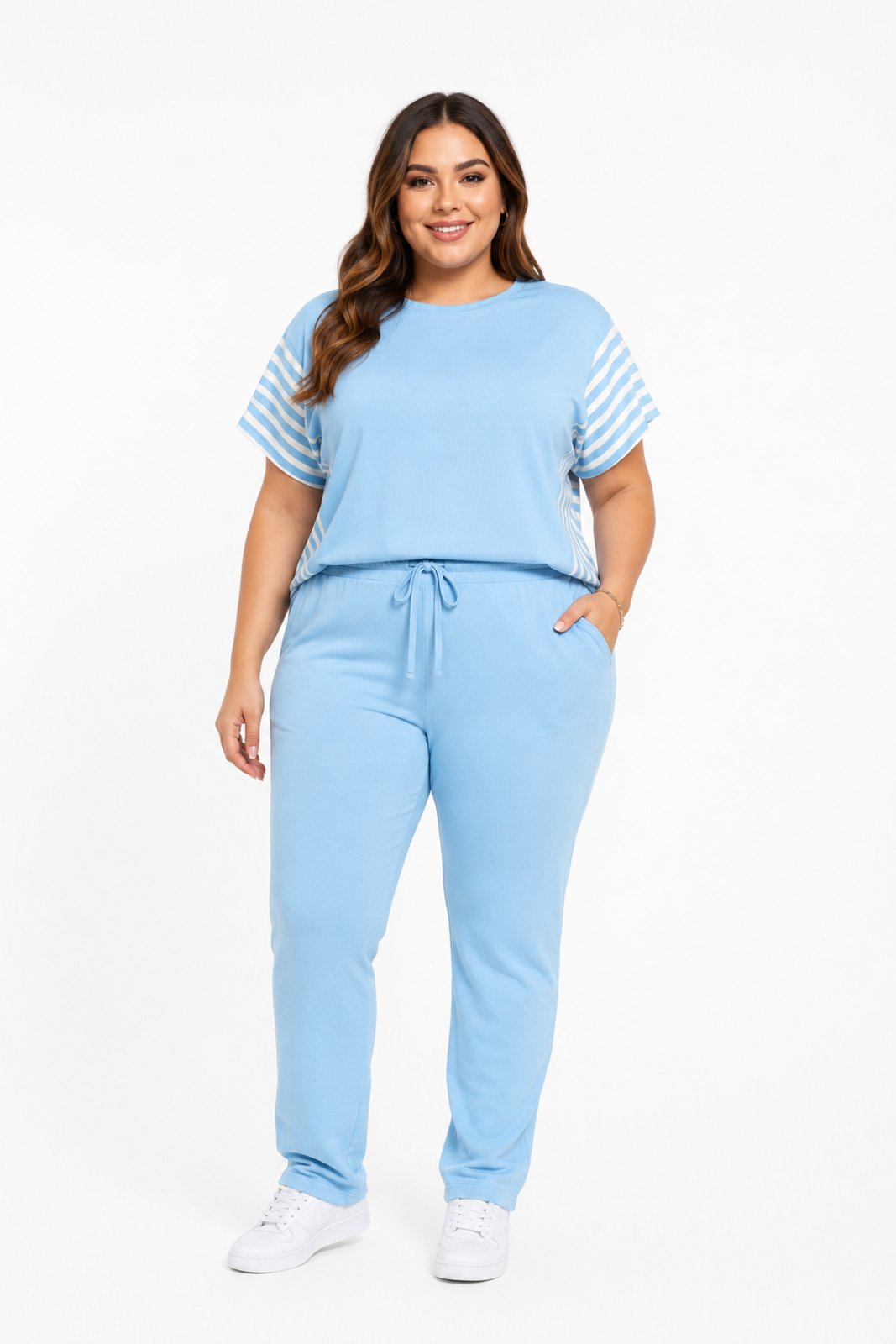 Conjunto Feminino Moletinho D Bell Outlet Fashion Azul